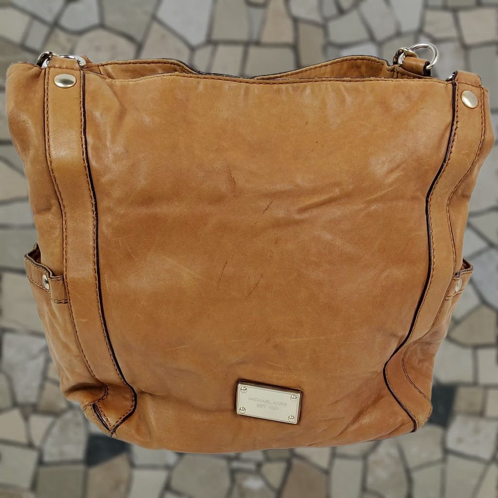 Michael Kors Michael Kors Shoulder Bag Leather Purse Women Large Brown Slouchy Exterior Leather Size ONE SIZE - 1 Thumbnail
