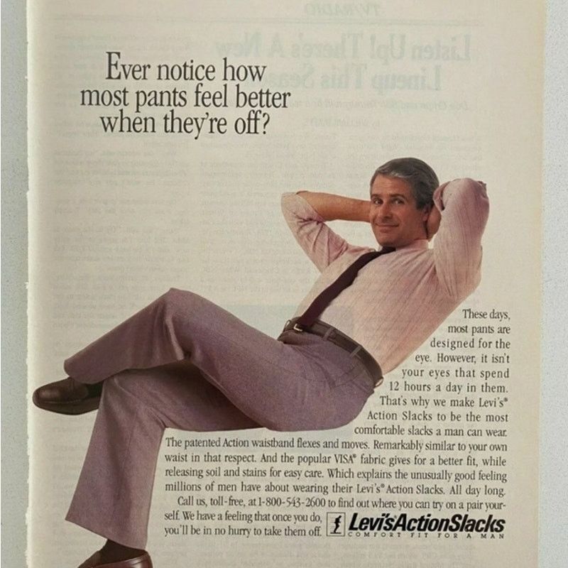 Levi's Levi's Action Slacks | Vintage 70s Blue- Gray | 36x30 Size US 36 / EU 52 - 2 Thumbnail