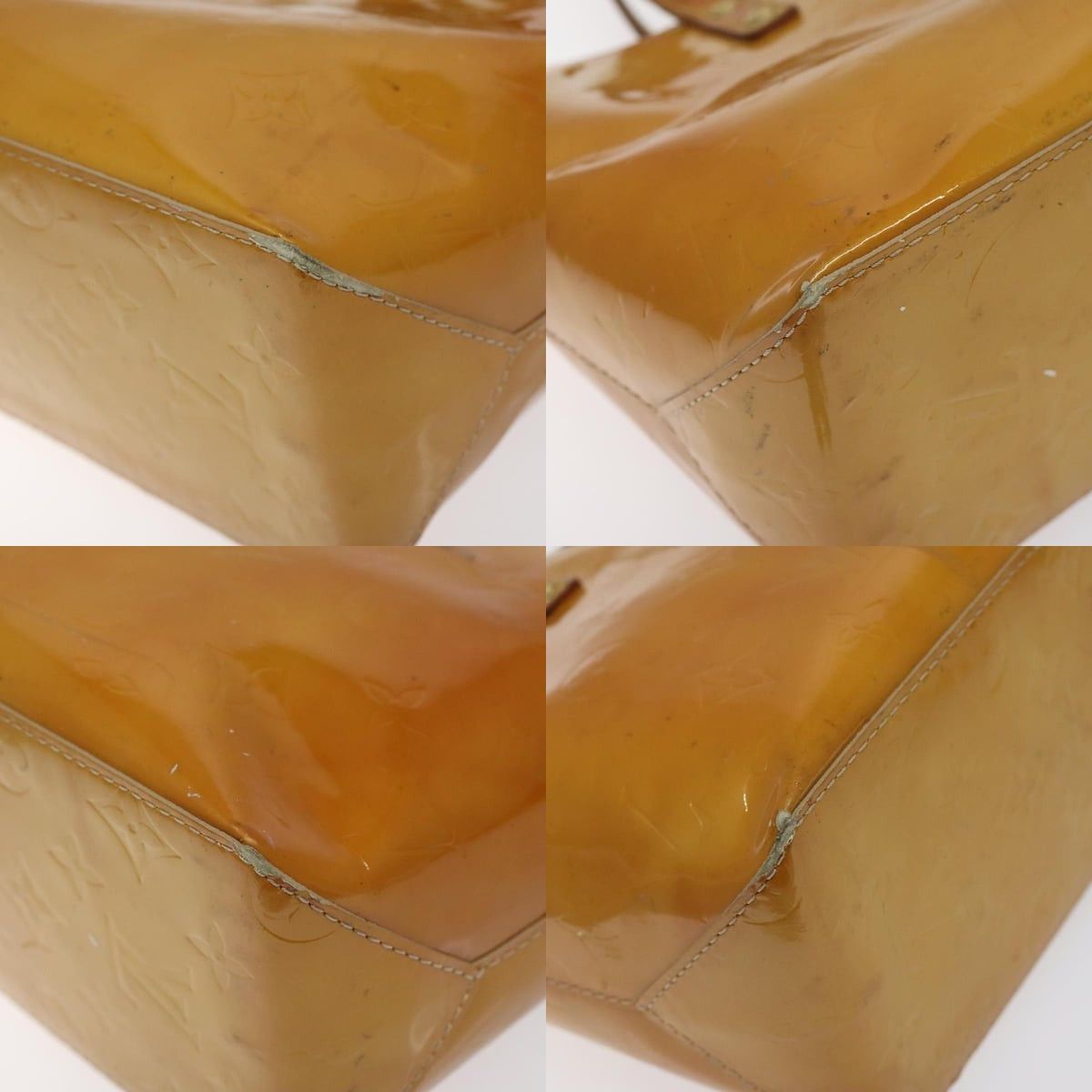 Louis Vuitton LOUIS VUITTON Monogram Vernis Reade PM Hand Bag Beige M91334 Size ONE SIZE - 10 Thumbnail