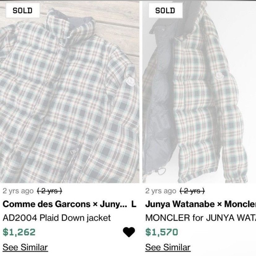 Comme des Garcons × Junya Watanabe × Moncler AD2004 Junya Watanabe CDG x Moncler Plaid Puffer Size US M / EU 48-50 / 2 - 16 Thumbnail