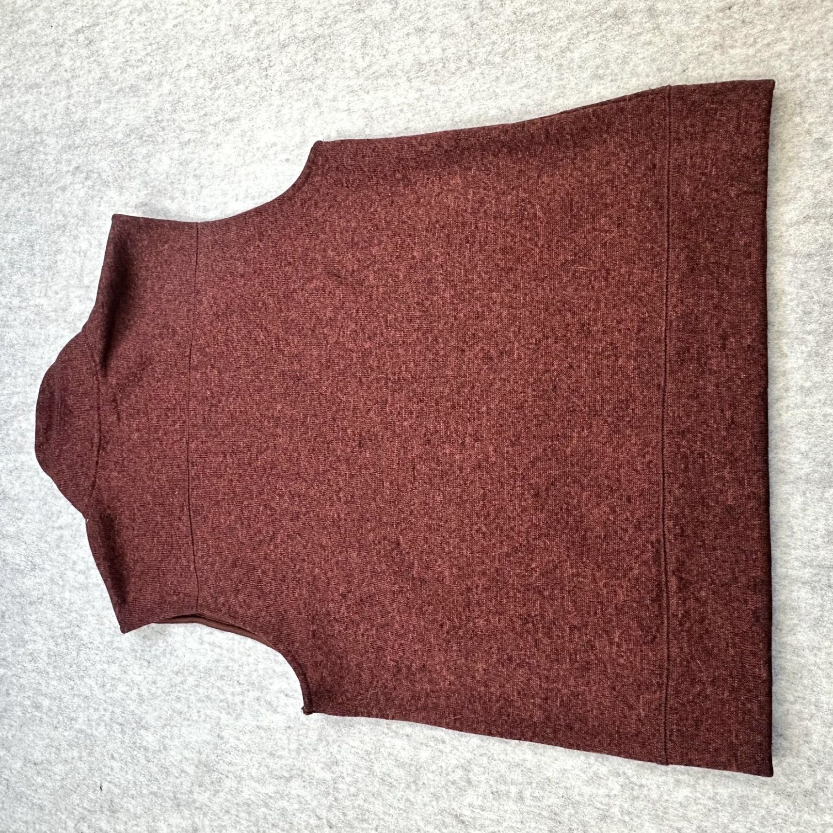 Vintage Goodfellow & Co Vest Mens M Burgundy Heather Fleece Full Zip Windbreaker Polyester Pockets Collared Unlined Solid Red 90s? (adjust) Size US M / EU 48-50 / 2 - 4 Thumbnail