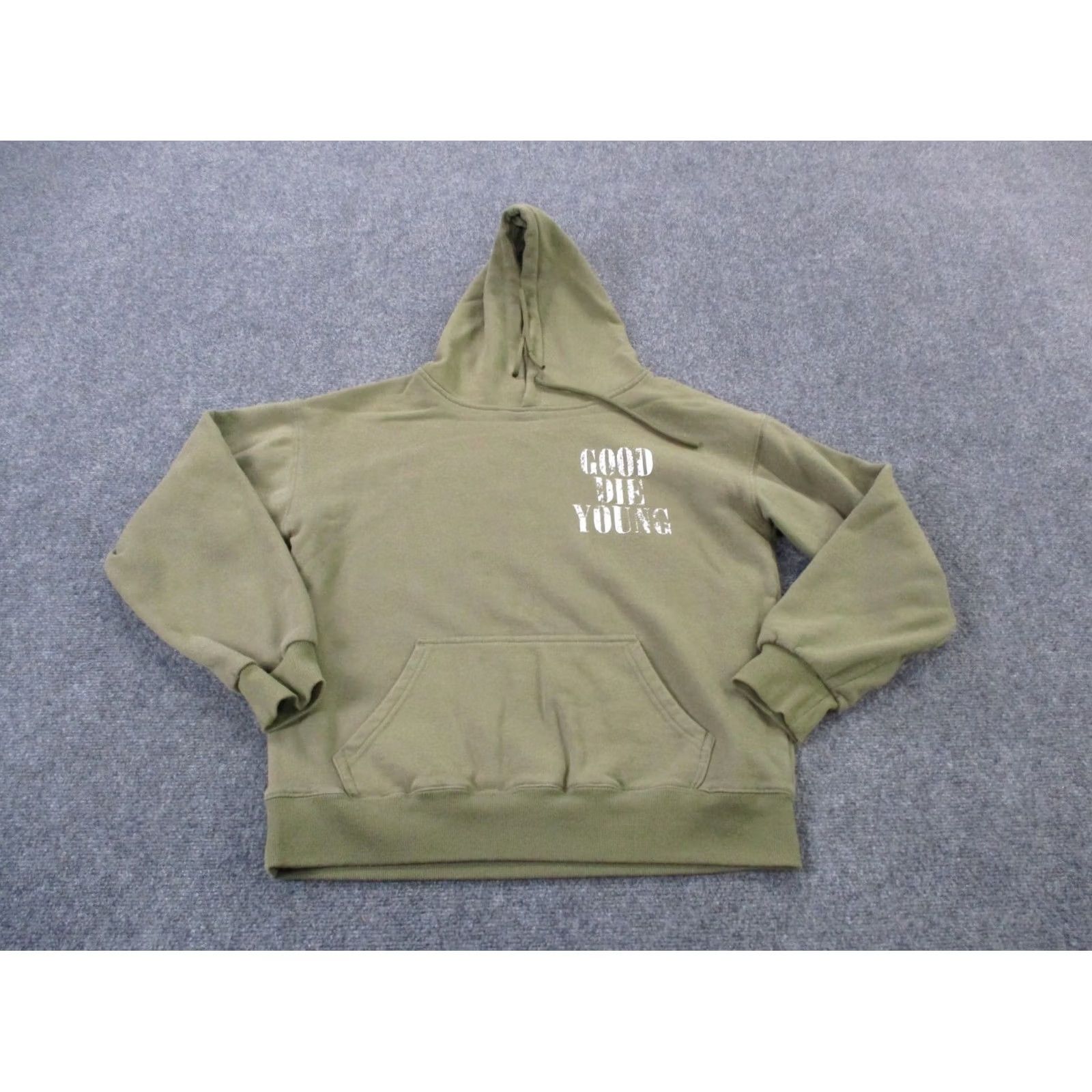 Olive Assholes Live Forever Hoodie Mens M Green Logo Sweatshirt Pullover Pocketed Size US M / EU 48-50 / 2 - 3 Thumbnail