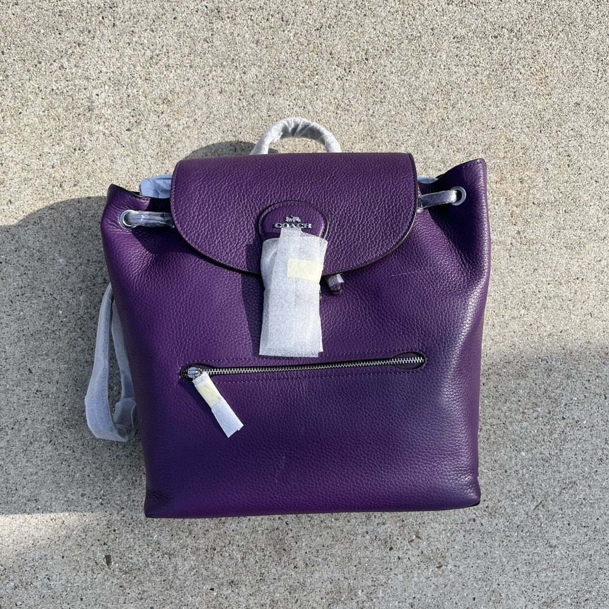 BRAND NEW purple genuine leather coach bag