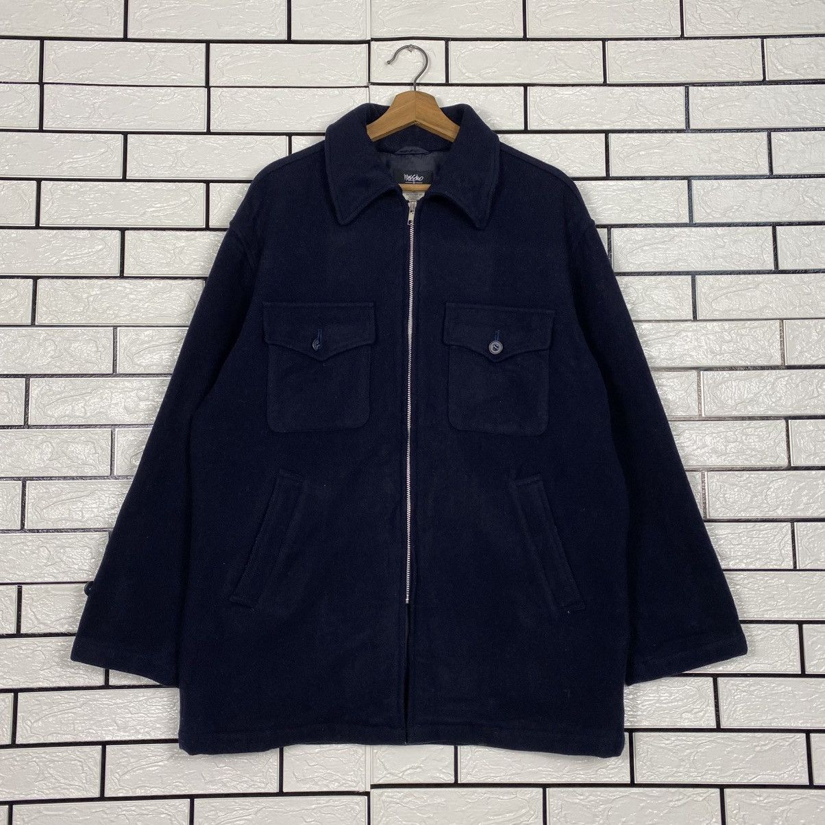 Issey Miyake 📌Vintage Wool Chore Jacket Zipper Blanket Massimo Supply Size US M / EU 48-50 / 2 - 2 Thumbnail