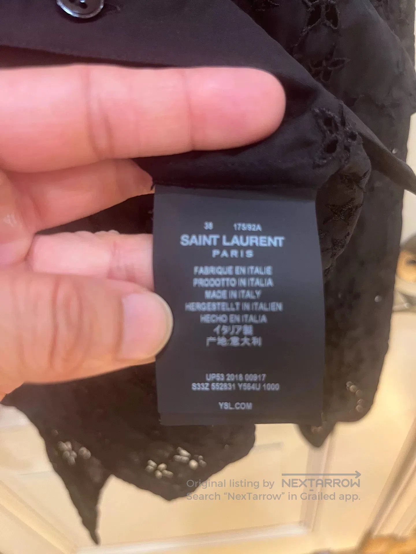 Saint Laurent Paris Saint Laurent Black Star Embroidery Shirt. Size US M / EU 48-50 / 2 - 4 Thumbnail