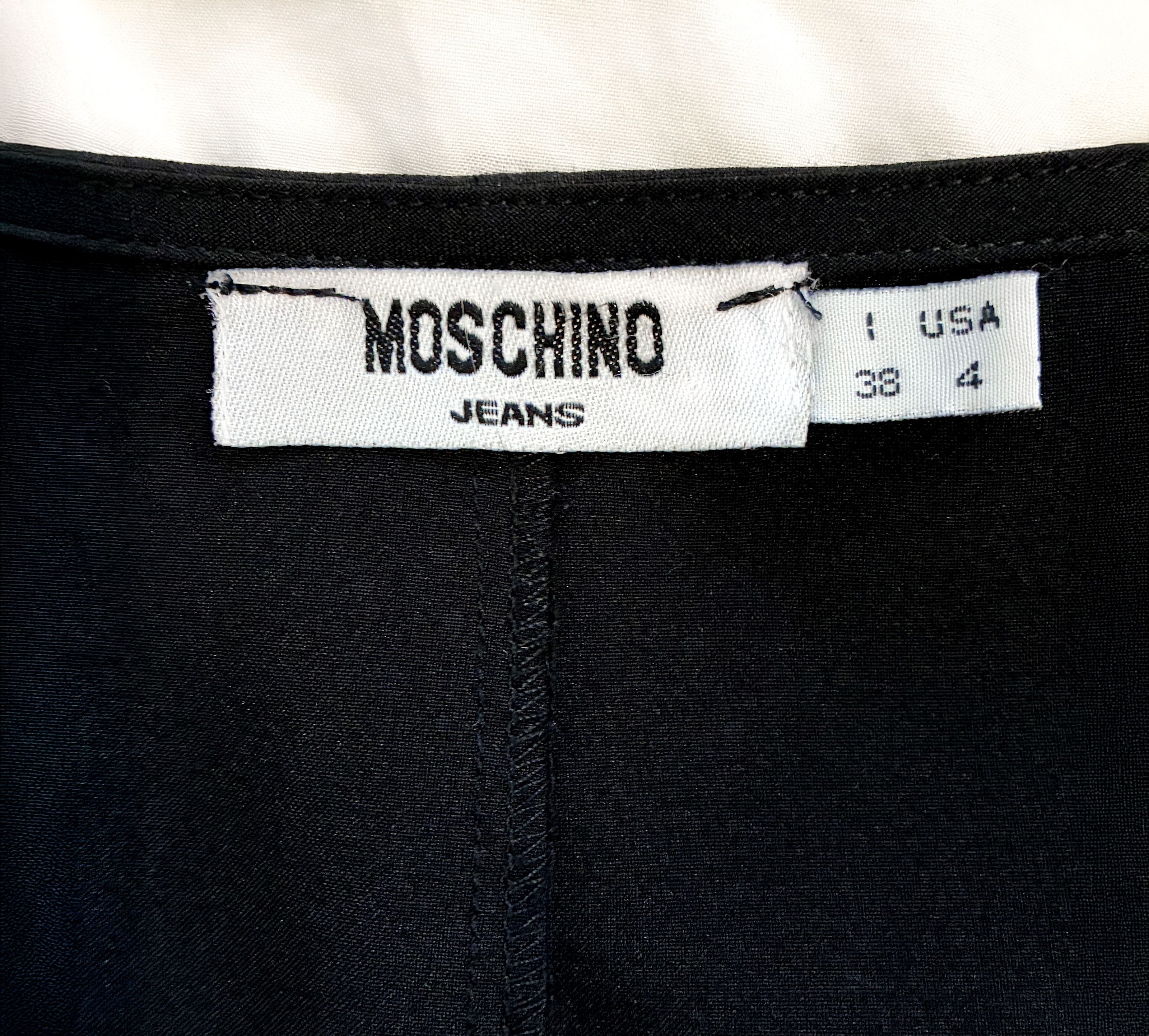 Moschino MOSCHINO Little Black Cocktail Dress with Folded Ruffles Size S / US 4 / IT 40 - 4 Thumbnail