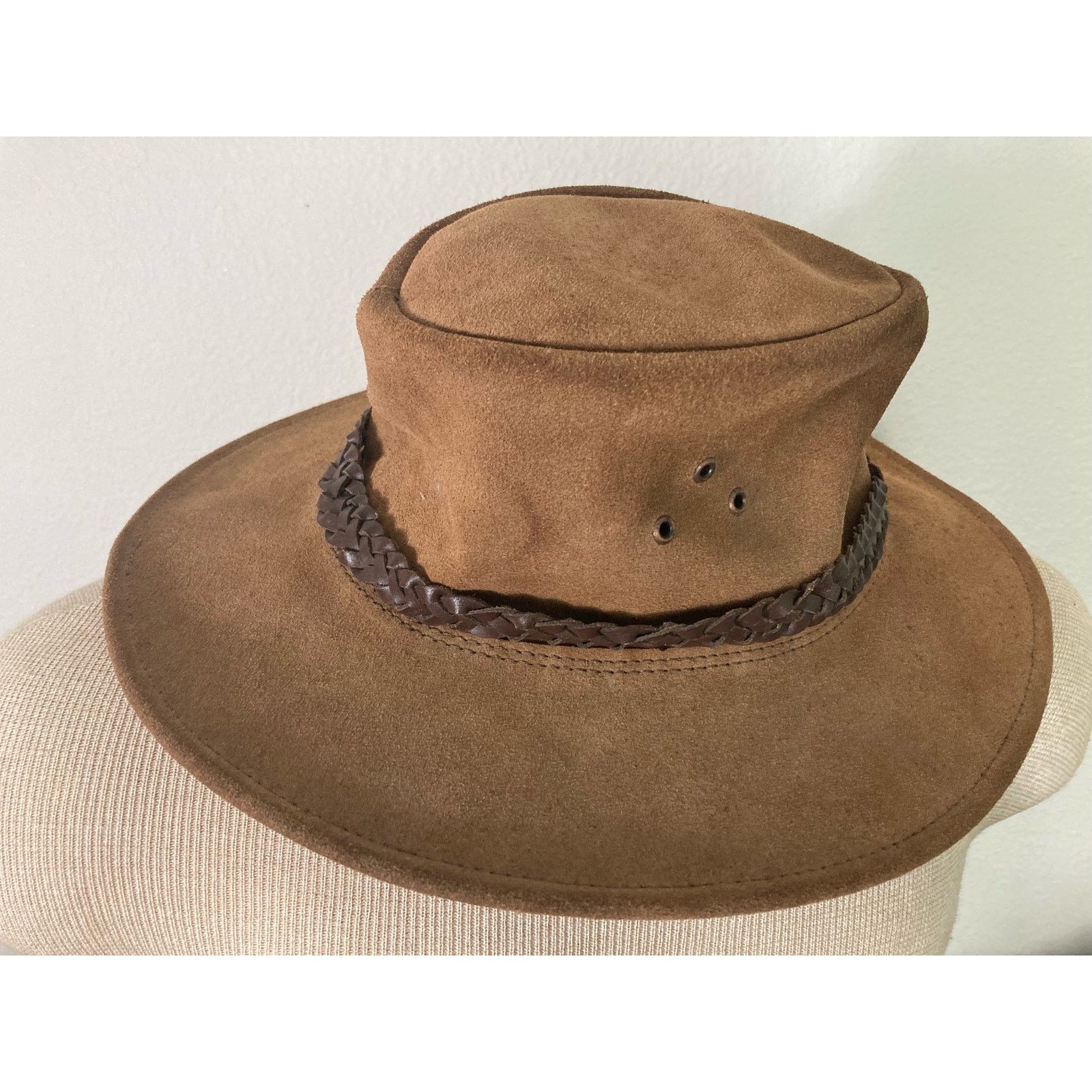 Other Kakadu Traders Unisex Brown Suede Leather Western Hat S Size ONE SIZE - 8 Thumbnail