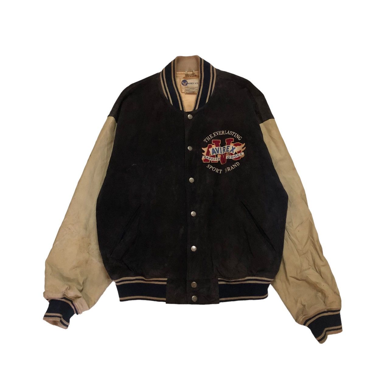 Avirex 🔥ARCHIVE VINTAGE LEATHER JACKET AVIREX USA VARSITY BIG LOGO Size US M / EU 48-50 / 2 - 5 Thumbnail