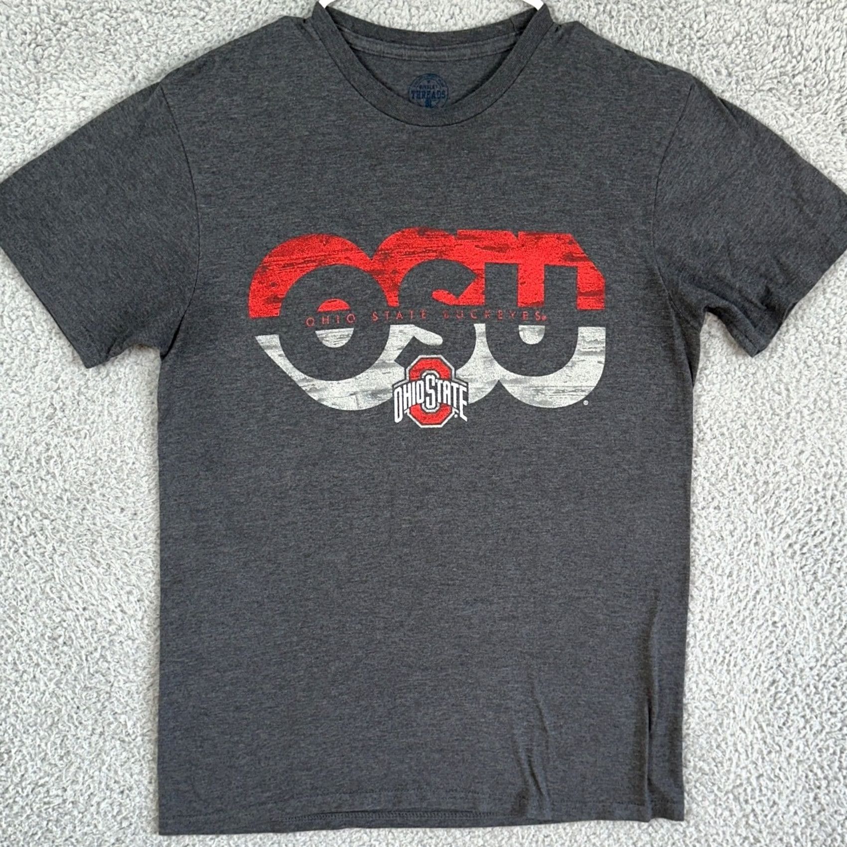 Vintage Rivalry Threads Ohio State Buckeyes T-Shirt Crewneck Mens Small Gray Graphic Logo 100% Cotton Size US S / EU 44-46 / 1 - 3 Thumbnail