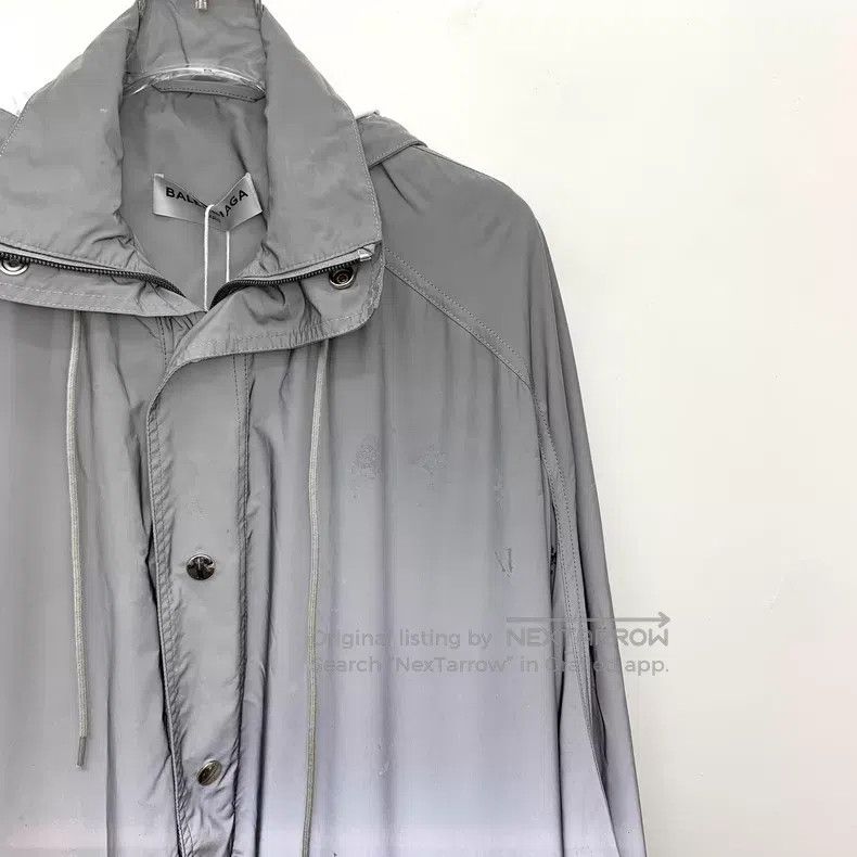 Balenciaga Balenciaga Grey Hooded Drawcord Collar Single Breasted Lon Size XXS / US 00 / IT 34 - 3 Thumbnail