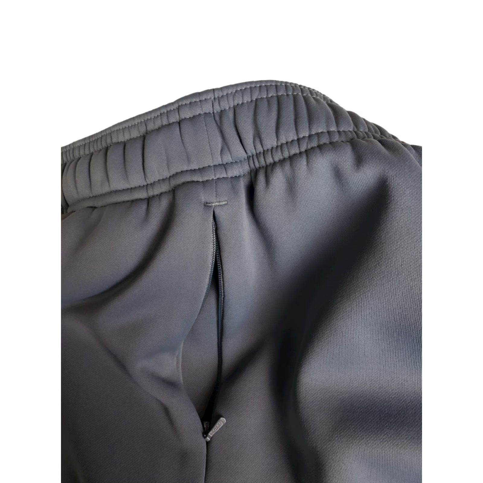 Adidas Adidas Grey Jogger Zippered Pants L 31x28 Men MEDIUM Regular Fit Drawstring 100% Polyester Sports Activewear Size US 31 - 4 Thumbnail