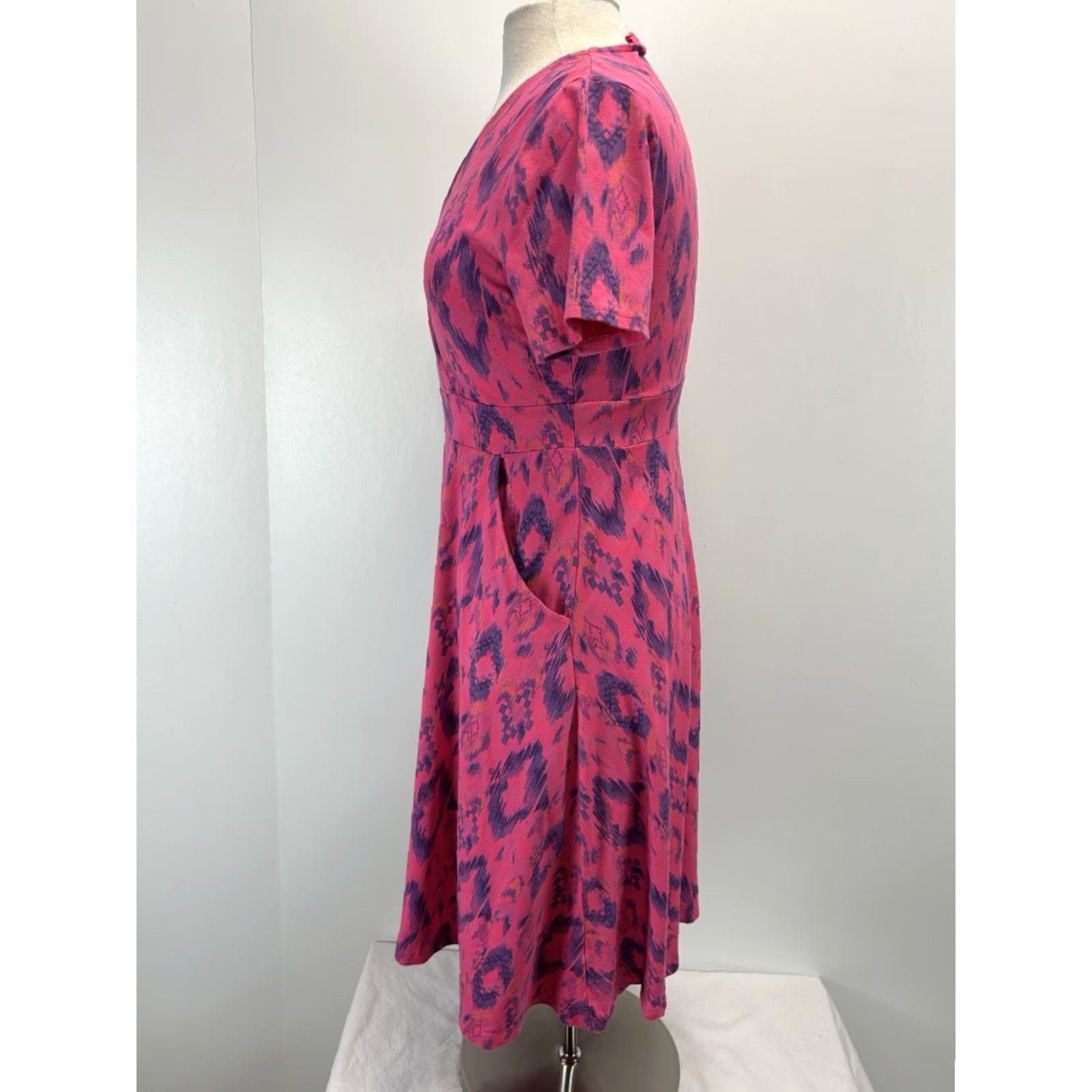 Pinko Fresh Produce Ikat Print Dress Women’s S Pink Fit & Flare Aztec Made USA Dress Size S / US 4 / IT 40 - 2 Thumbnail