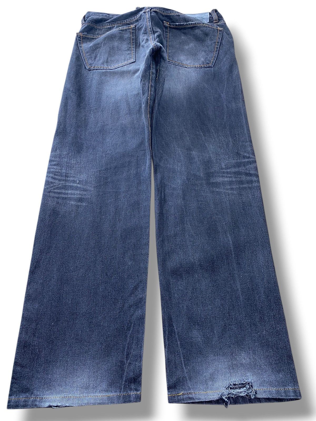 Takeo Kikuchi Takeo Kikuci Blue Wash Style Straight Leg Jeans Size US 32 / EU 48 - 3 Thumbnail