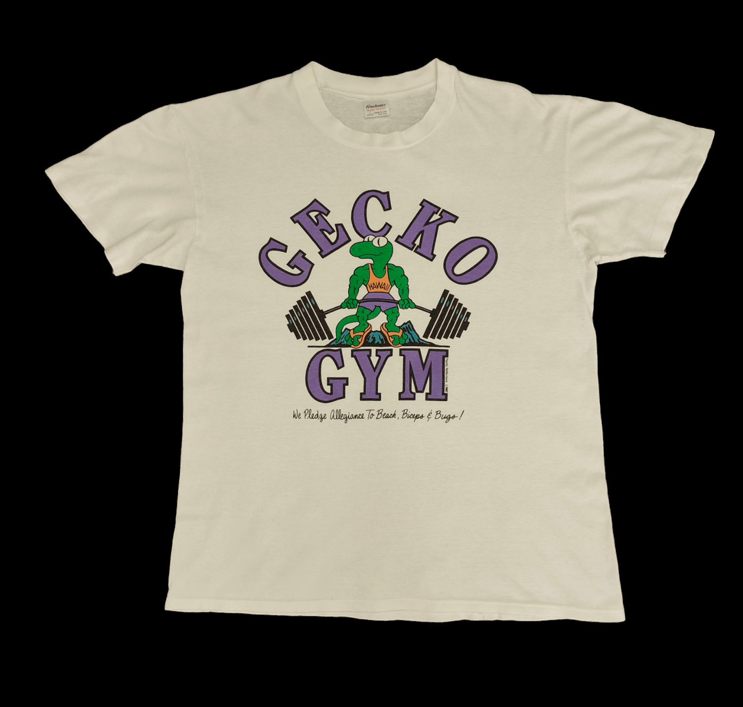 Vintage Vintage 80s Gecko Gym Hawaii T-Shirt Size US L / EU 52-54 / 3 - 3 Thumbnail