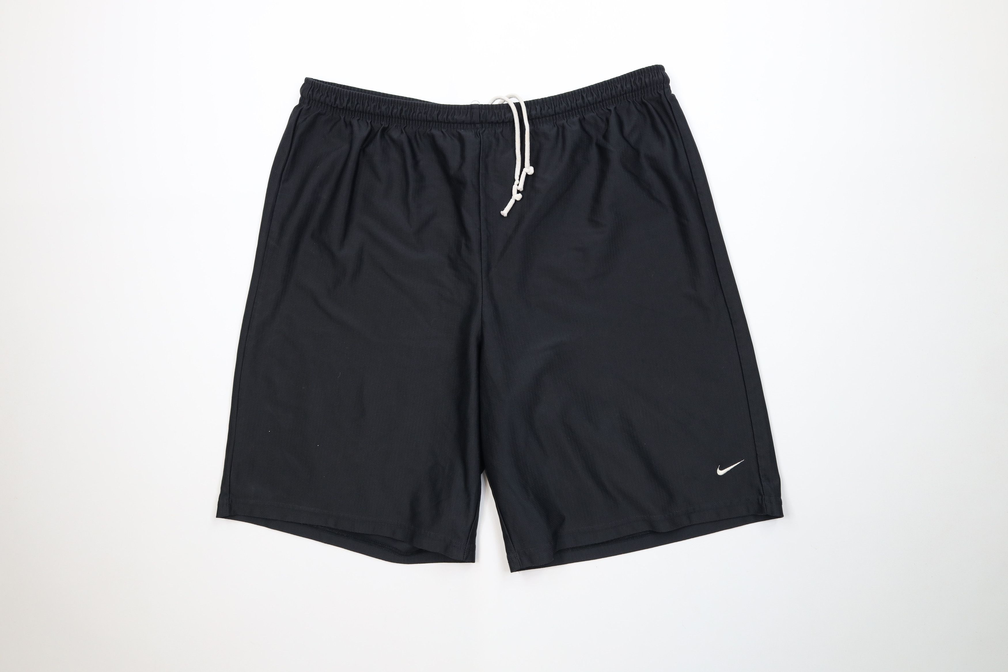 Nike Vintage 90s Y2K Nike Mini Swoosh Above Knee Shorts Black Size US 36 / EU 52 - 1 Thumbnail