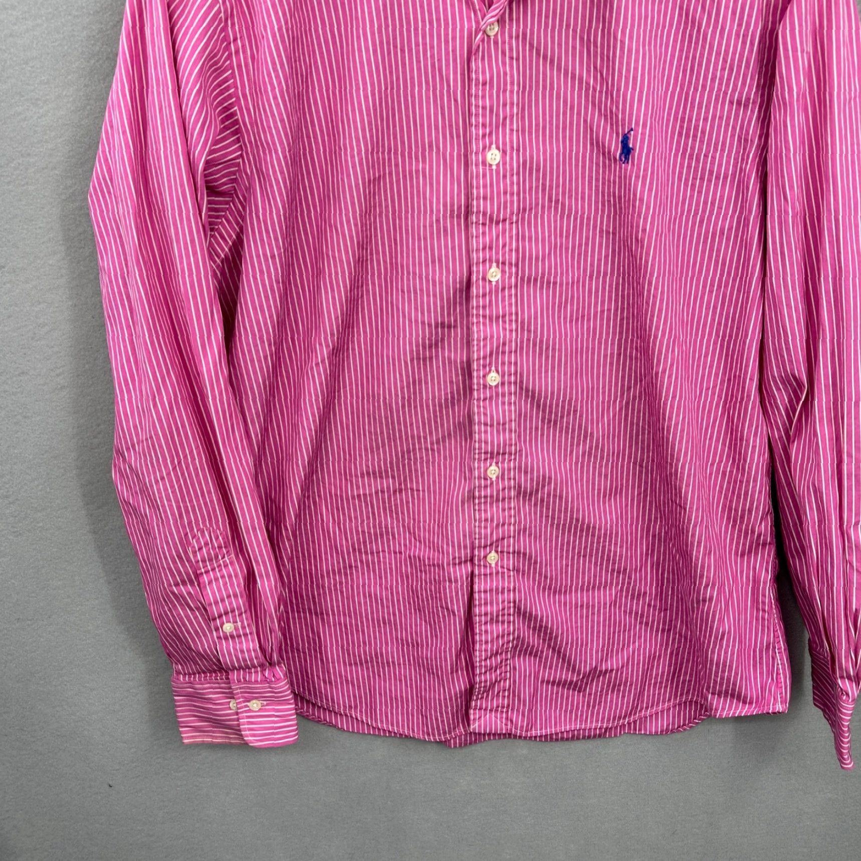 Polo Ralph Lauren VINTAGE Polo Ralph Lauren Shirt Men's 16.5 Large Pink Regent Fit Preppy Dad Polo Ralph Lauren Shirt, 16.5 Large, Pink, Button-Up, Classic, 90s, Mens Size US L / EU 52-54 / 3 - 3 Thumbnail
