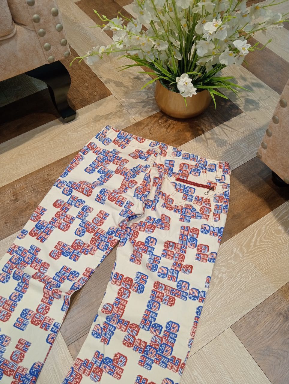 Hysteric Glamour RARE HYSTERIC GLAMOUR VINTAGE LOGO PRINT FLARED PANTS Size US 32 / EU 48 - 11 Thumbnail
