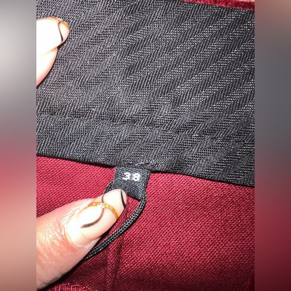 The Kooples The Kooples Burgundy Velvet Slim Pants Trousers Size 38 NWT Size 28" / US 6 / IT 42 - 8 Thumbnail