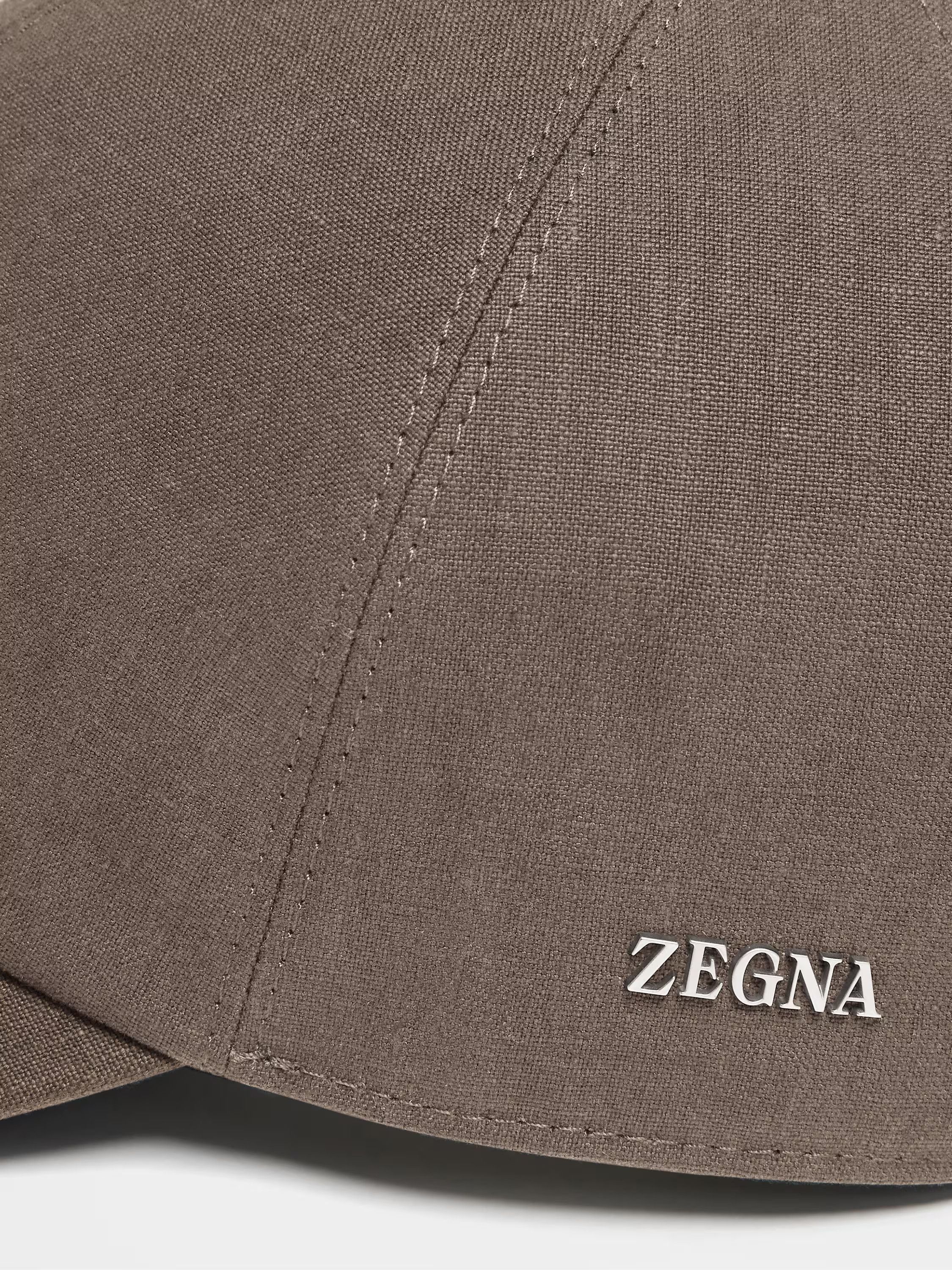 Ermenegildo Zegna Light Brown Oasi Lino Baseball Cap Size XL Size ONE SIZE - 10 Thumbnail