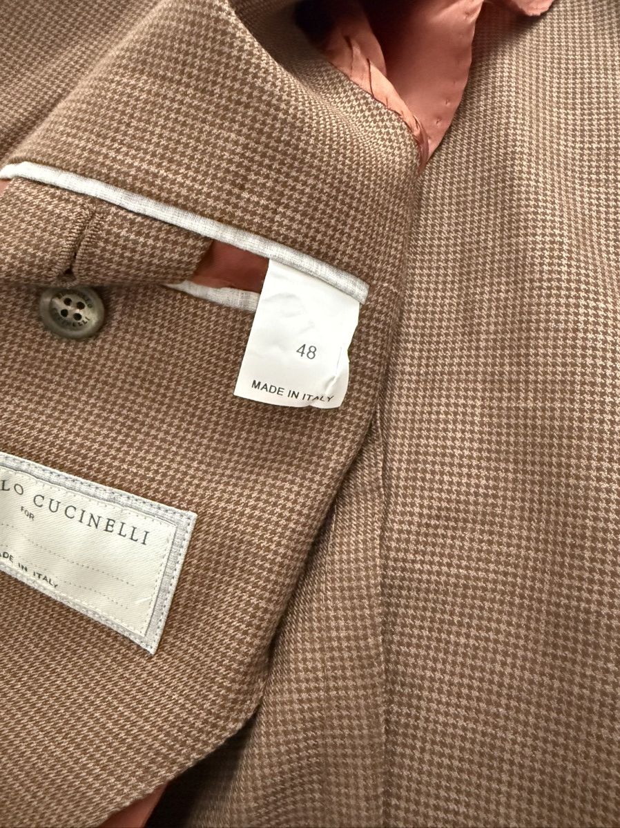 Brunello Cucinelli Brunello cucinelli brown blazer Size 48S - 6 Thumbnail