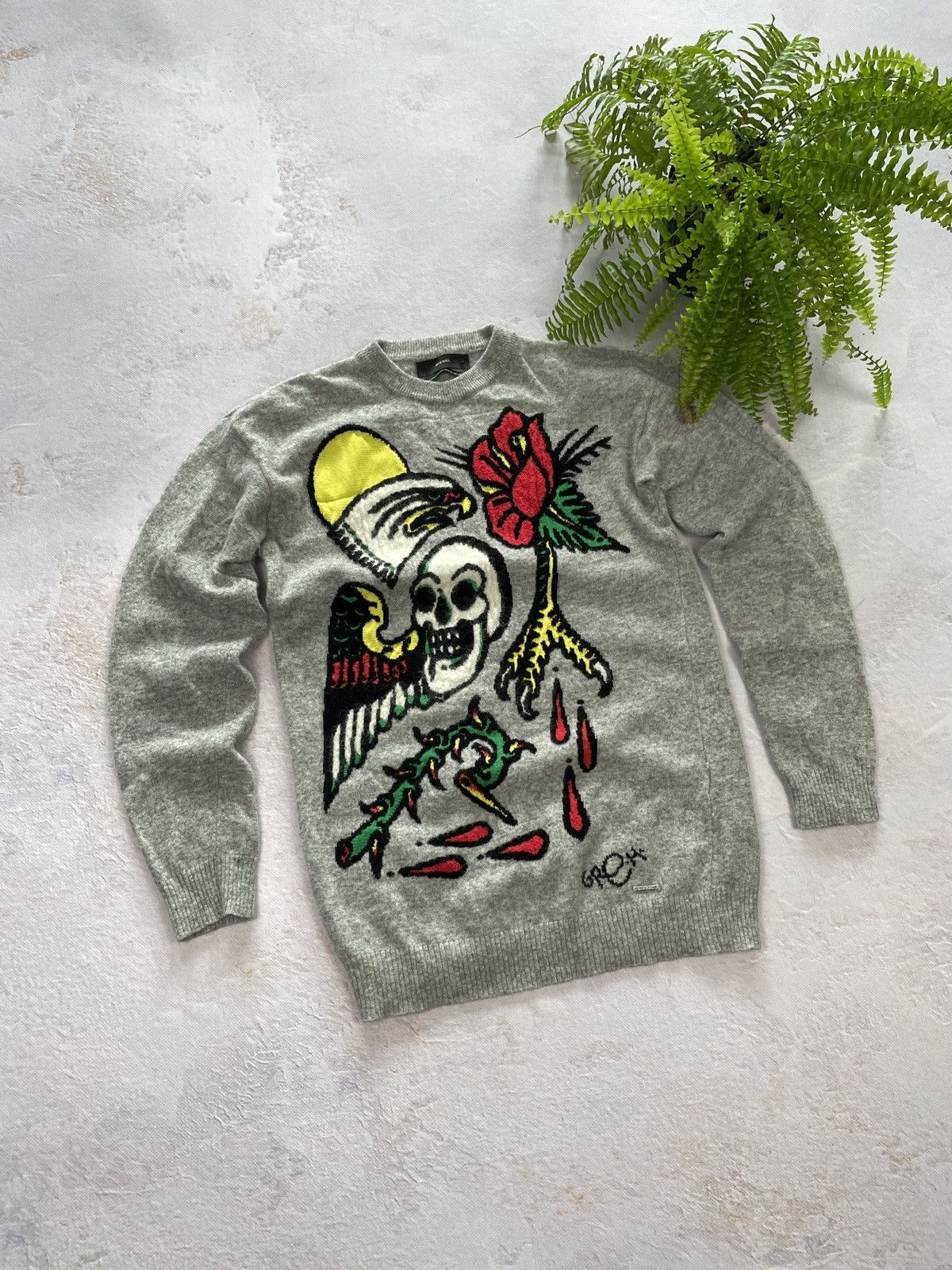 Diesel Diesel Sweater Full Print Avant Garde Y2K Size US S / EU 44-46 / 1 - 1 Thumbnail