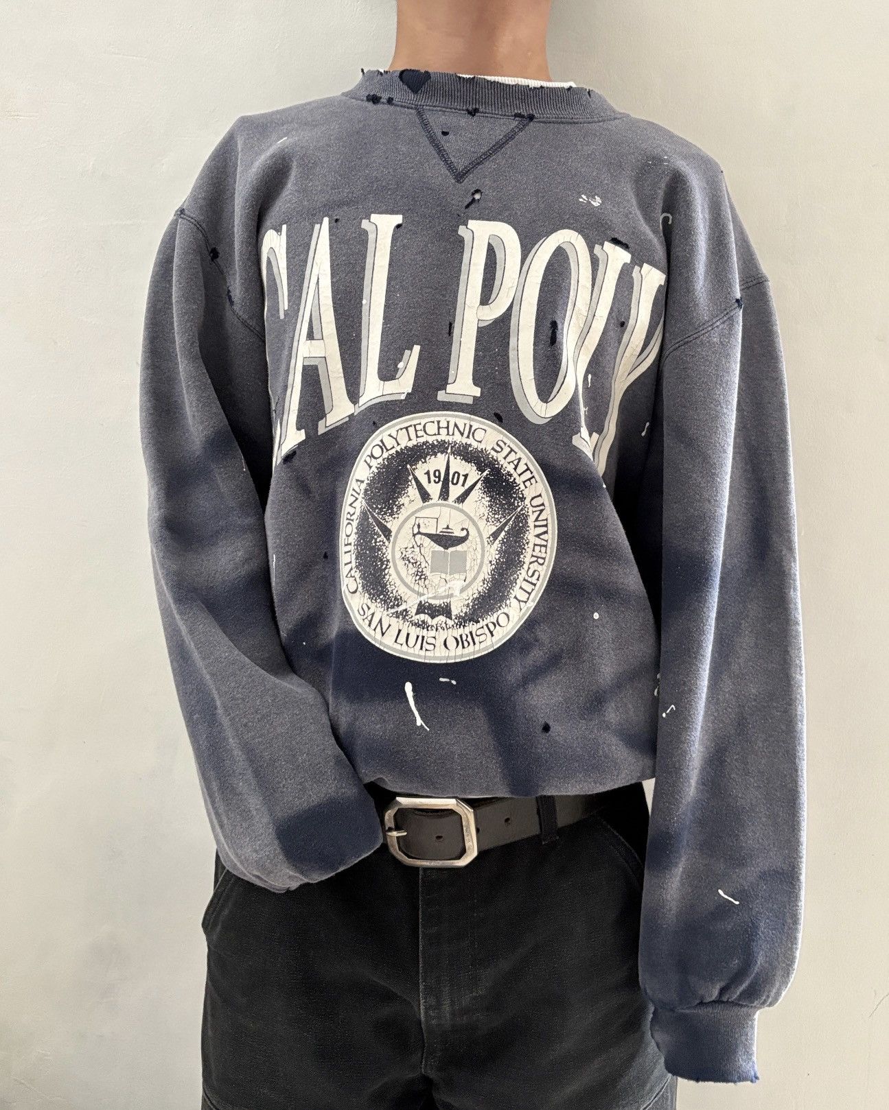 Russell Athletic CAL POLY Vintage THRASHED SWEATSHIRT Size US M / EU 48-50 / 2 - 5 Thumbnail