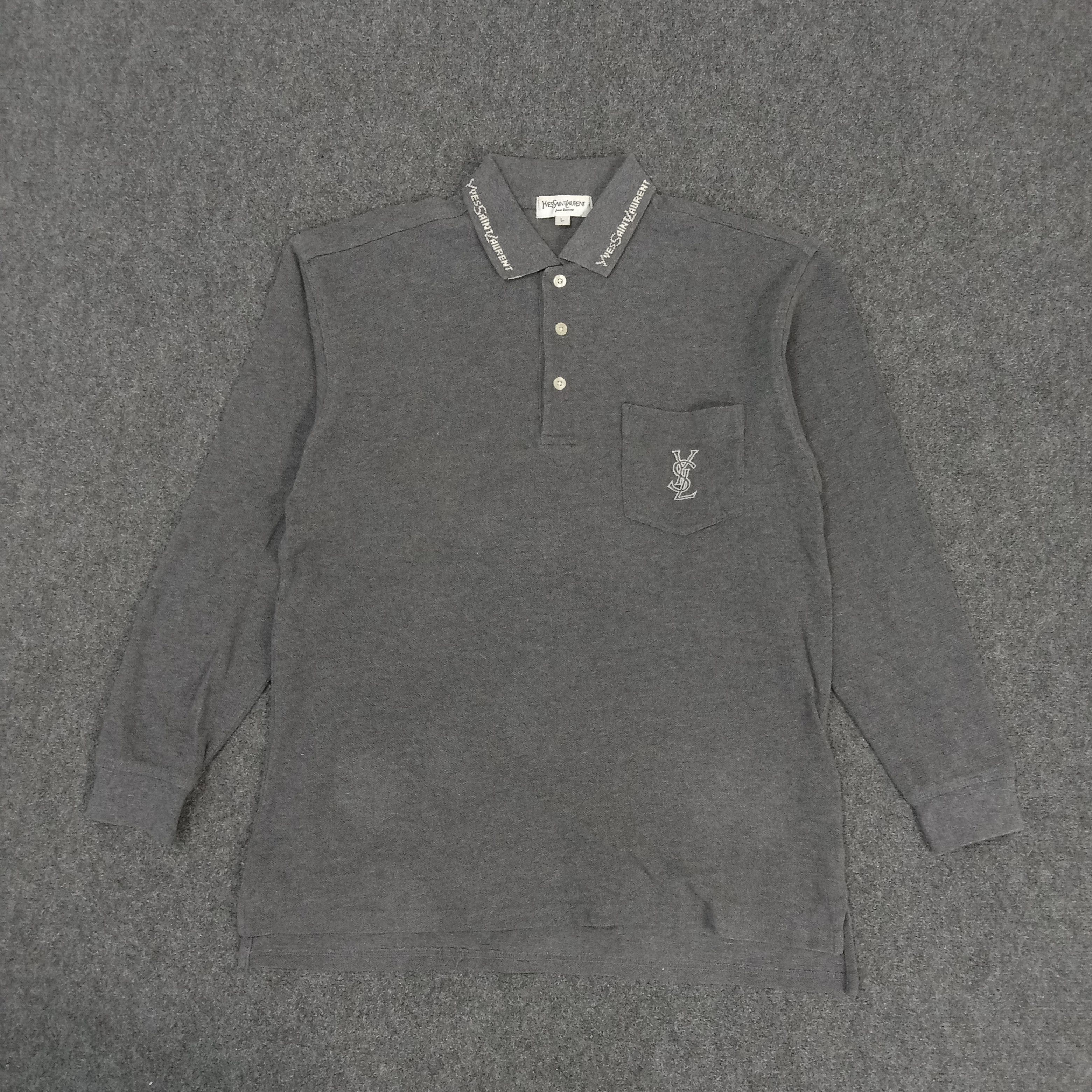 Vintage × Yves Saint Laurent Yves Saint Lauren Pour Homme Italian Brand Polos Size US M / EU 48-50 / 2 - 1 Thumbnail