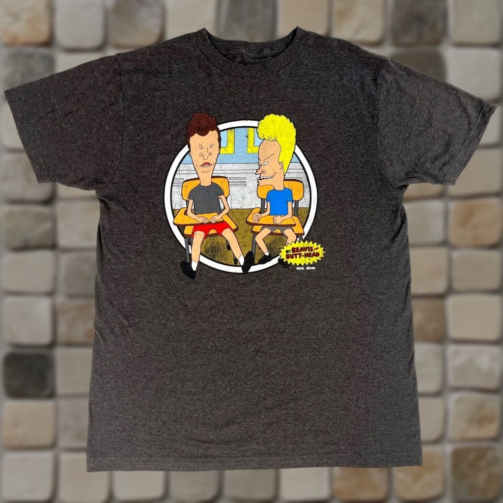 Vintage Beavis and Butt-Head MTv T-Shirt Unisex Adults Sz M Gray Crew Neck Short Sleeve Graphic Print Mike Judge 90s Cartoon Rock Size US M / EU 48-50 / 2 - 1 Thumbnail