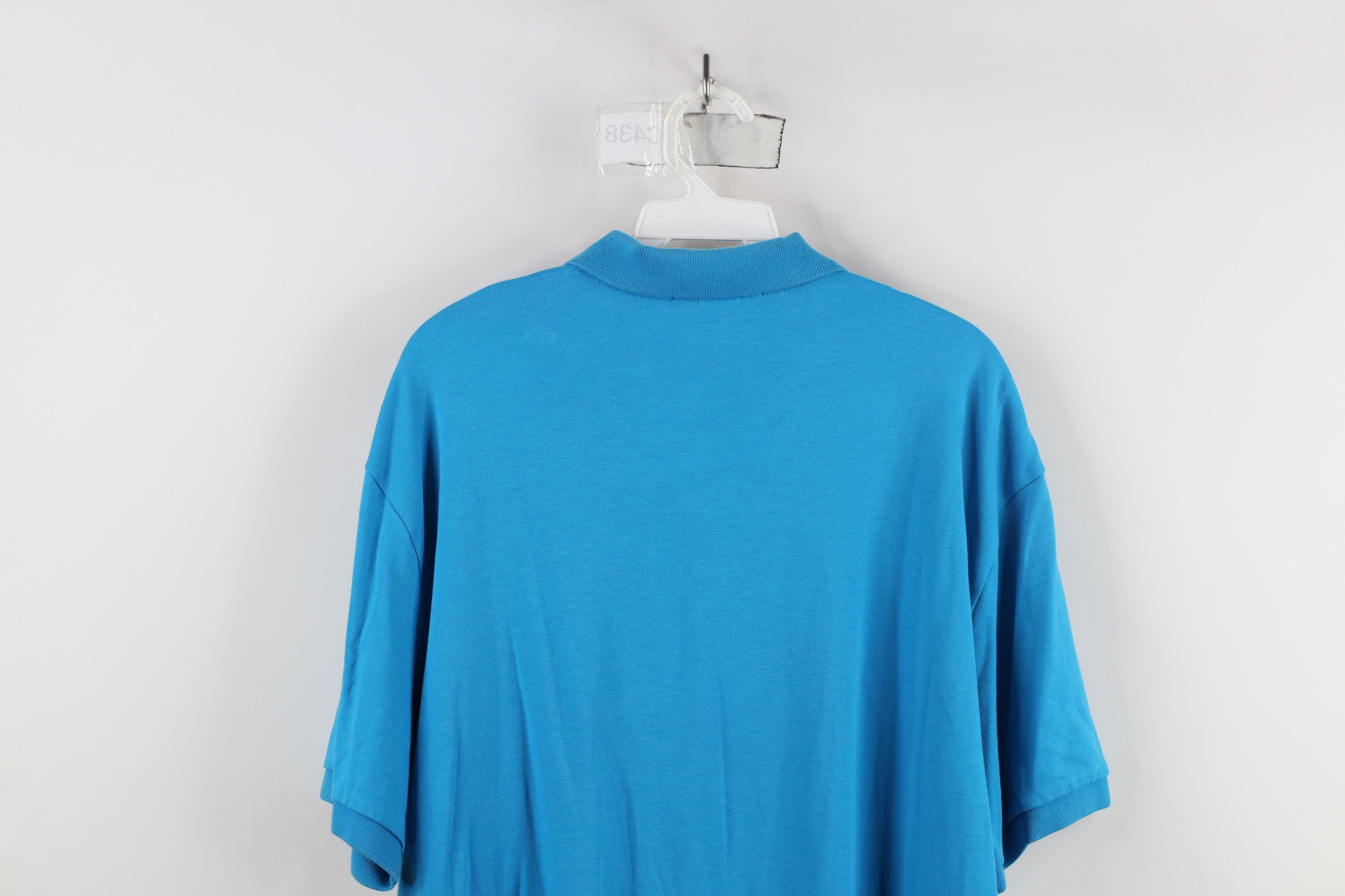 Ralph Lauren × Vintage Vintage 90s Ralph Lauren Cotton Knit Golf Polo Shirt Blue Size US L / EU 52-54 / 3 - 13 Thumbnail