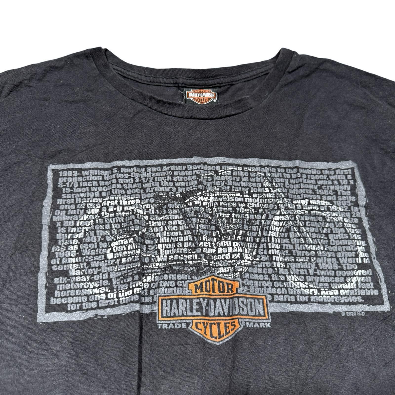 Harley Davidson Harley-Davidson Y2K Motorcycle Script T-Shirt Size US XL / EU 56 / 4 - 3 Thumbnail