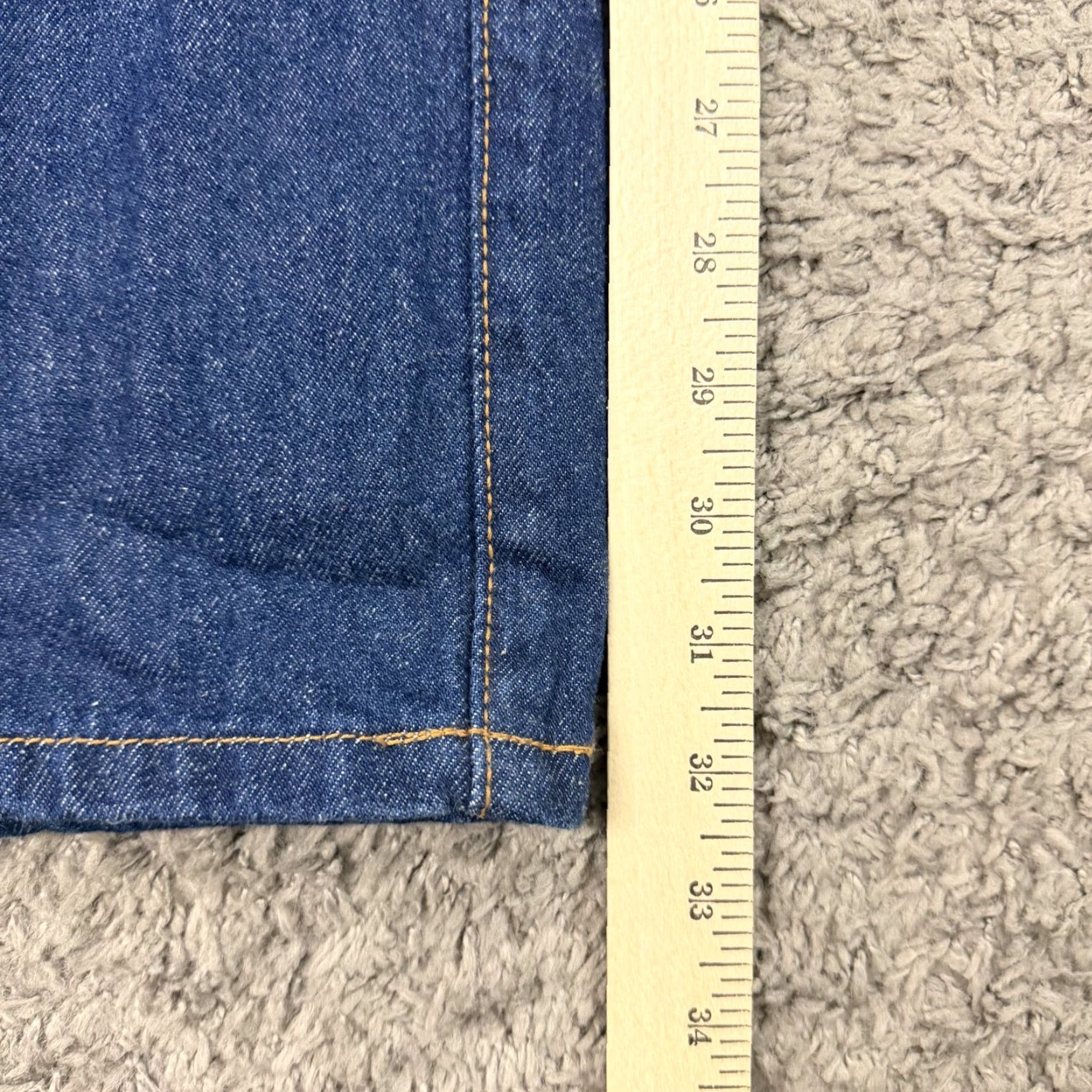 Guess VINTAGE GUESS Jeans Womens Boot Cut 31 Low Waist Dark Wash Denim 27x33 Blue 100% Cotton Regular Woman Jeans USA Logo Pockets Size 24" / US 00 / IT 34 - 6 Thumbnail
