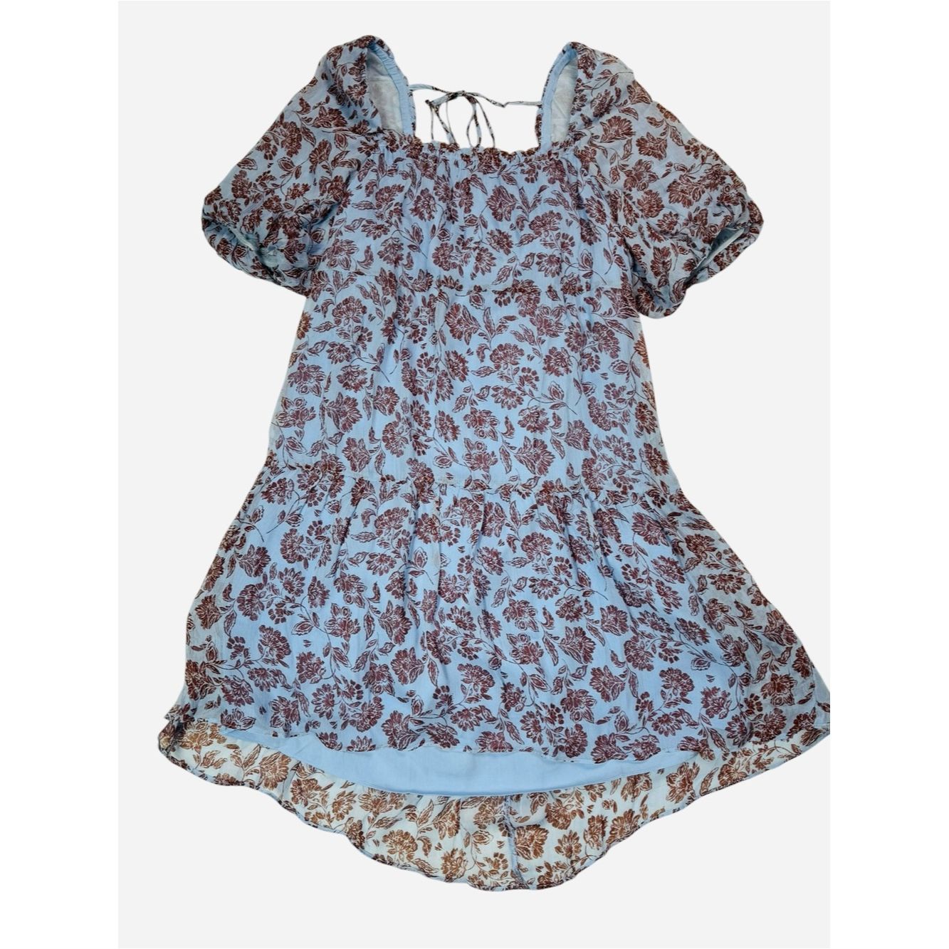 Madewell NWT New Madewell Puff-Sleeve Mini Floral Viscose Dress Size Size L / US 10 / IT 46 - 3 Thumbnail