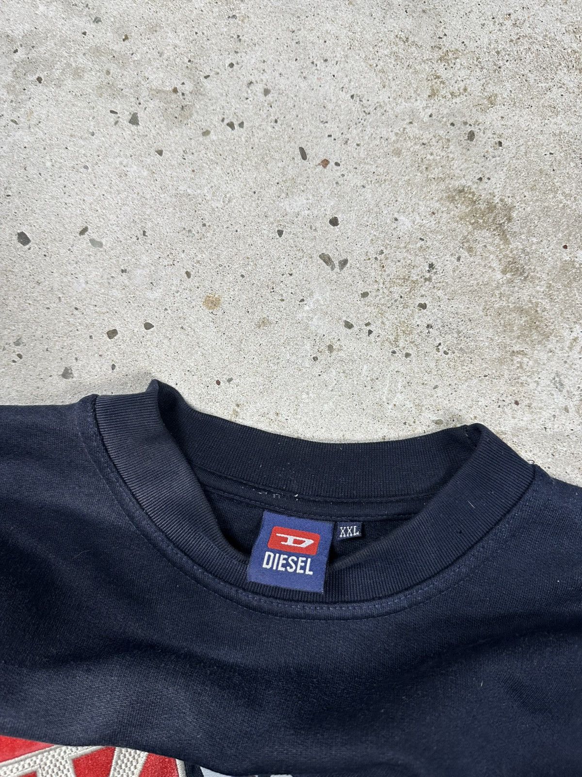 Diesel Vintage 90s Diesel Distressed Faded Crewneck Jumper Size US XL / EU 56 / 4 - 10 Thumbnail