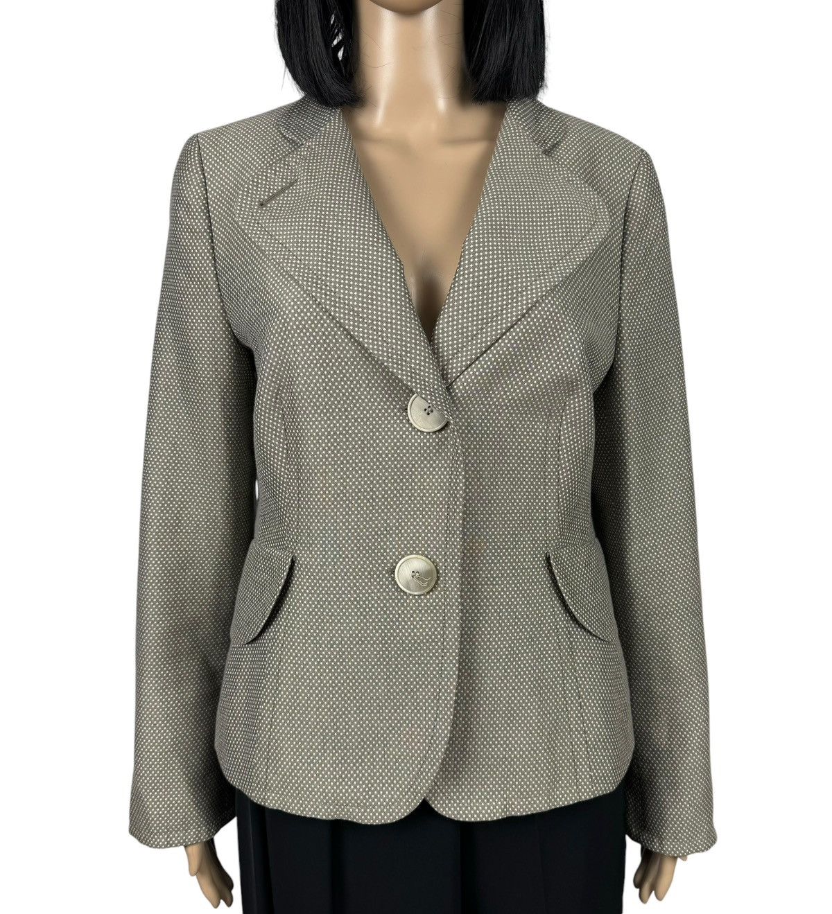 Akris Akris Punto Polka Dot Blazer Jacket size US12 Size XL / US 12-14 / IT 48-50 - 2 Thumbnail
