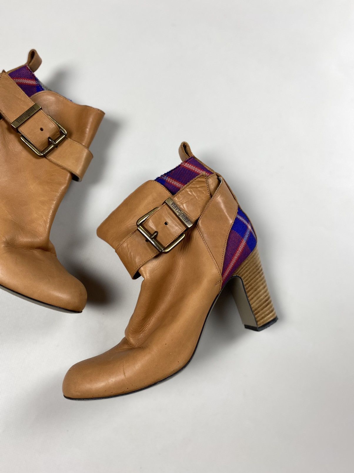 Vivienne Westwood Vivienne Westwood Anglomania leather tartan heeled boots Size US 6 / IT 36 - 3 Thumbnail
