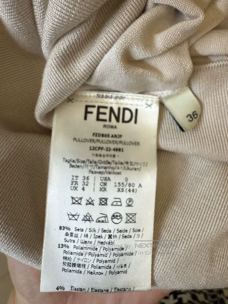 Fendi Fendi Solid Color Fake Two-Piece Long Sleeve Dress Size XXS / US 00 / IT 34 - 4 Thumbnail