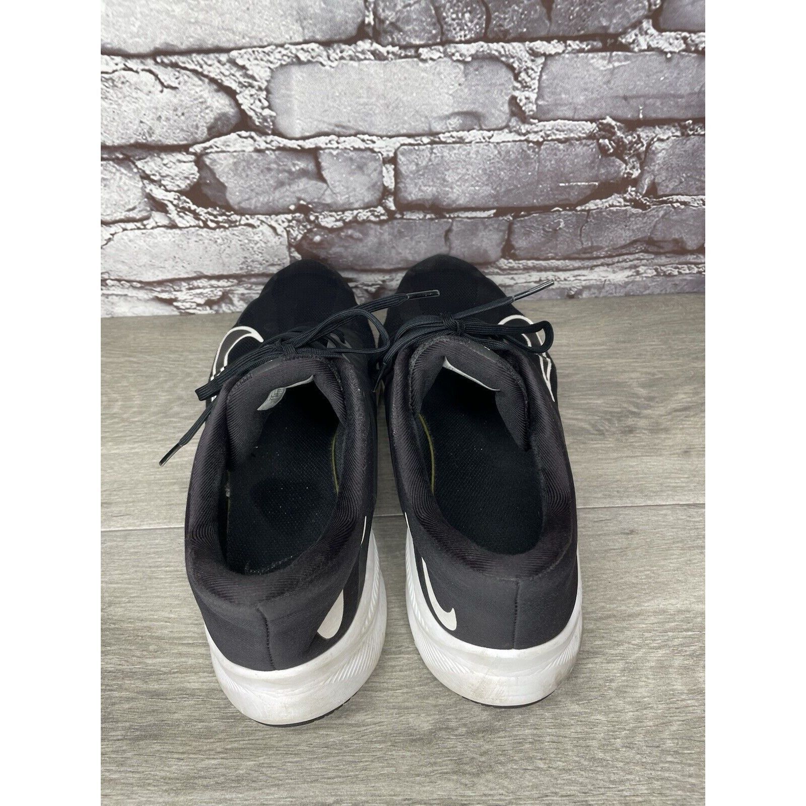 Nike Nike Quest 3 Running Black Mesh Synthetic White Lace Up Shoe Size US 11 / EU 44 - 5 Thumbnail