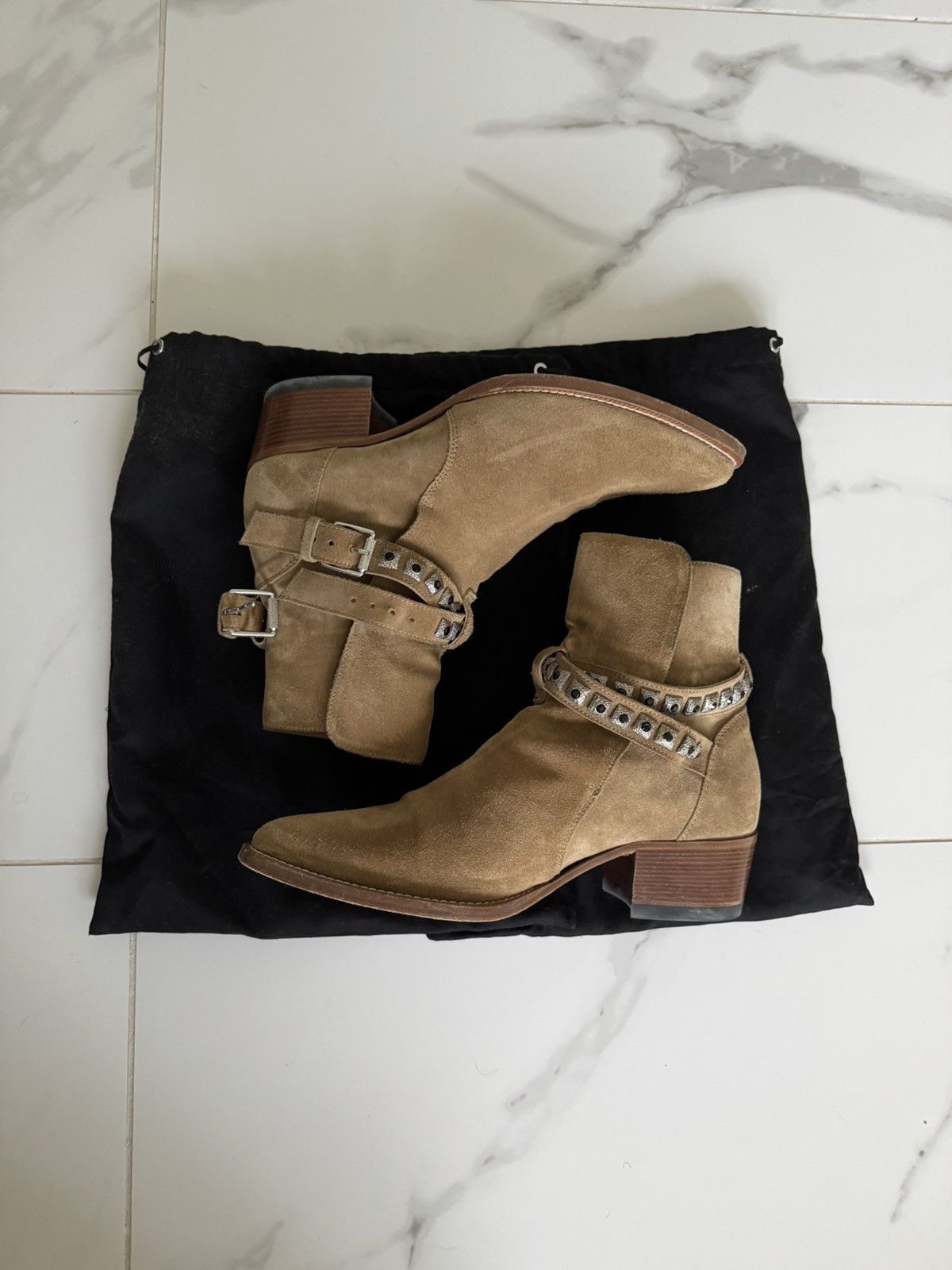 Amiri Tan Suede Jodhpur Conch Boots Size US 9 / EU 42 - 2 Thumbnail