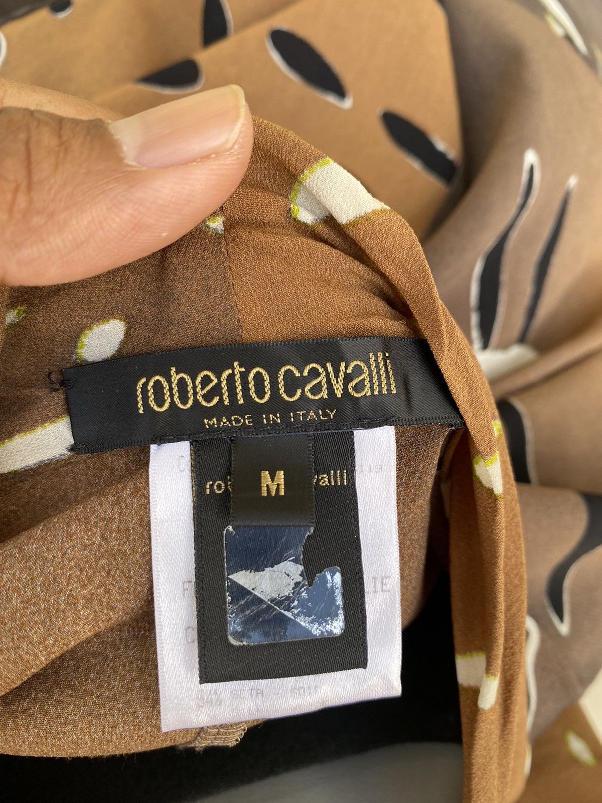 Roberto Cavalli brown silk dress Size M / US 6-8 / IT 42-44 - 16 Thumbnail