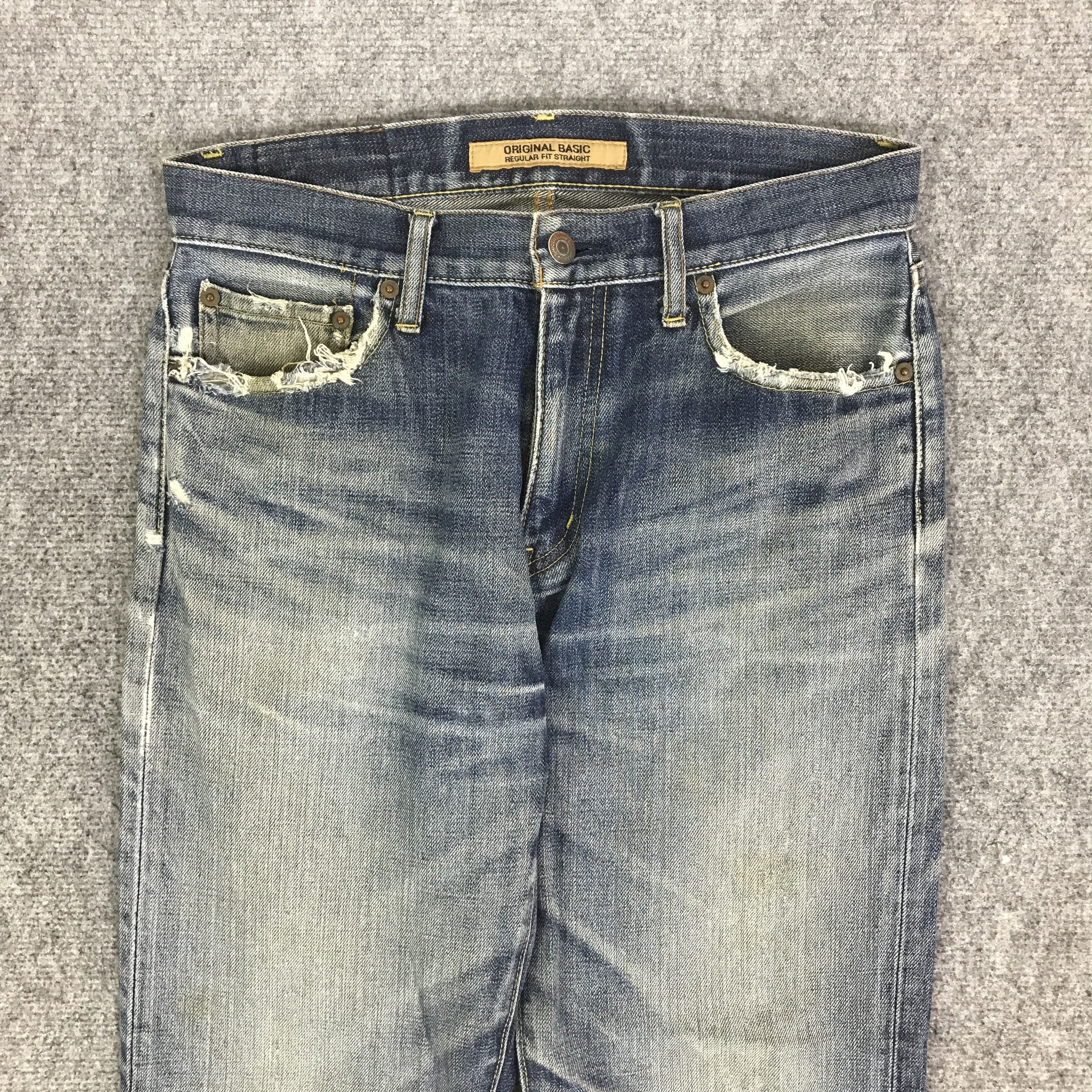 Uniqlo UNIQLO JAPAN DISTRESSED DENIM PANTS K74B18 Size US 30 / EU 46 - 2 Thumbnail