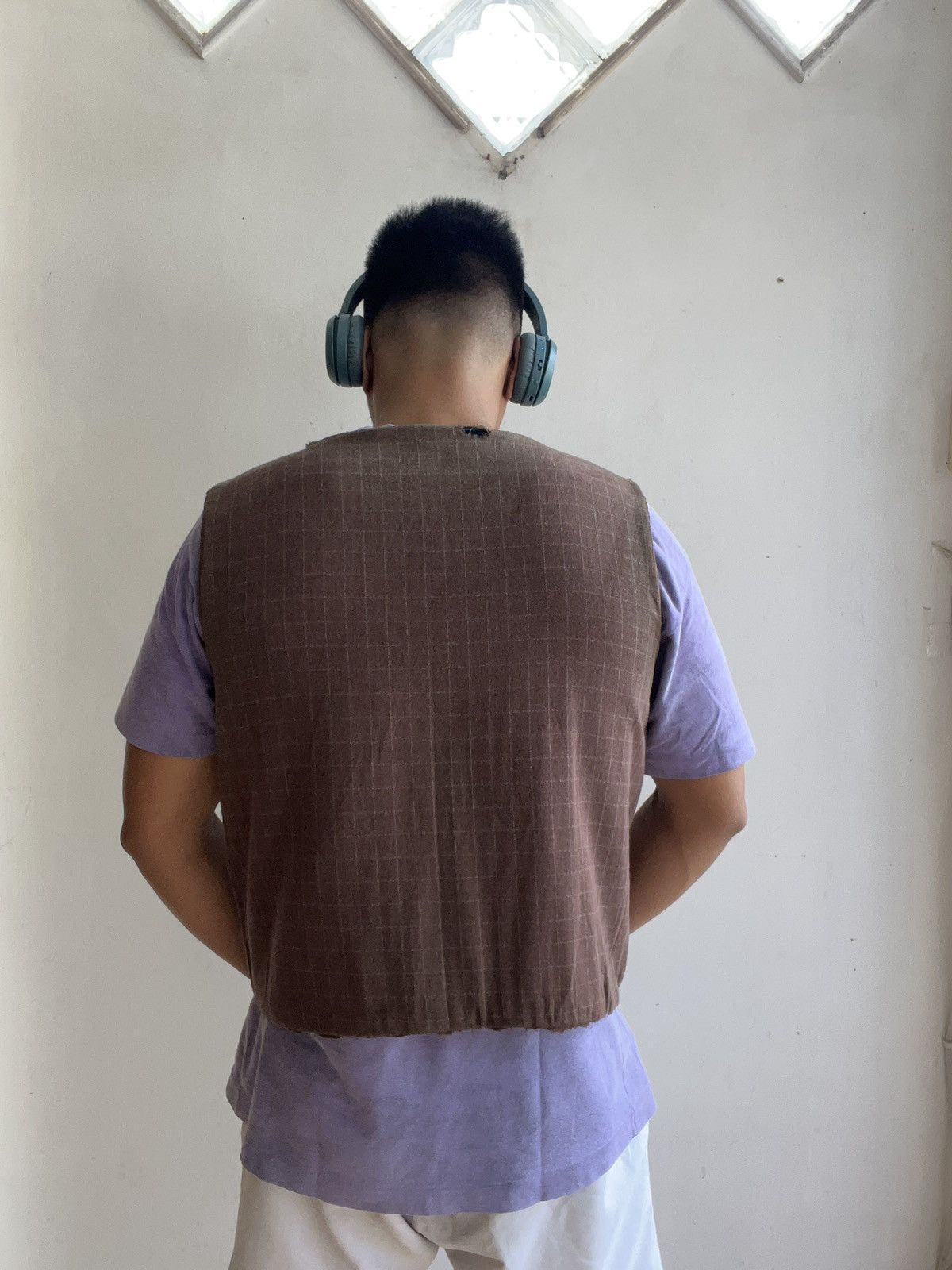 If Six Was Nine 80’s VINTAGE “GRANDMA” KNIT REVERSIBLE VEST Size US L / EU 52-54 / 3 - 9 Thumbnail