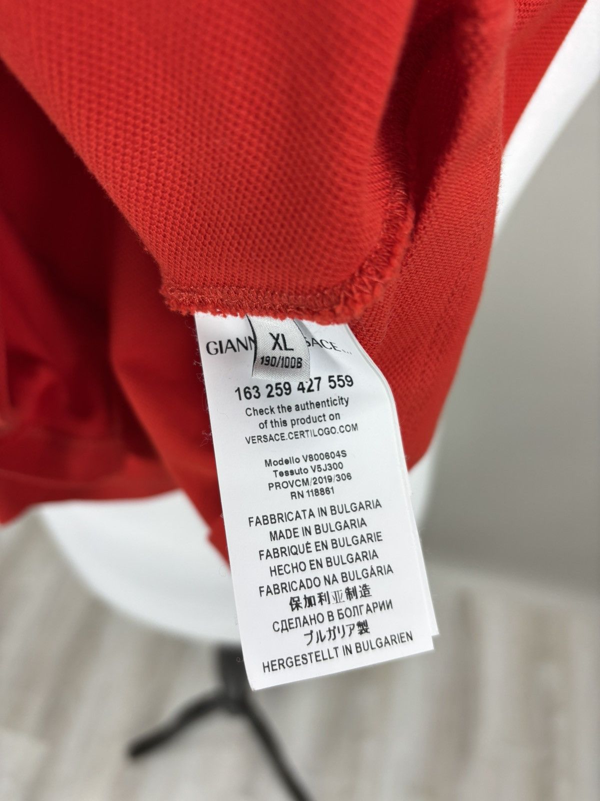 Versace × Versace Jeans Couture Mens t shirt Versace Collection Size XL Color Red Size US XL / EU 56 / 4 - 12 Thumbnail