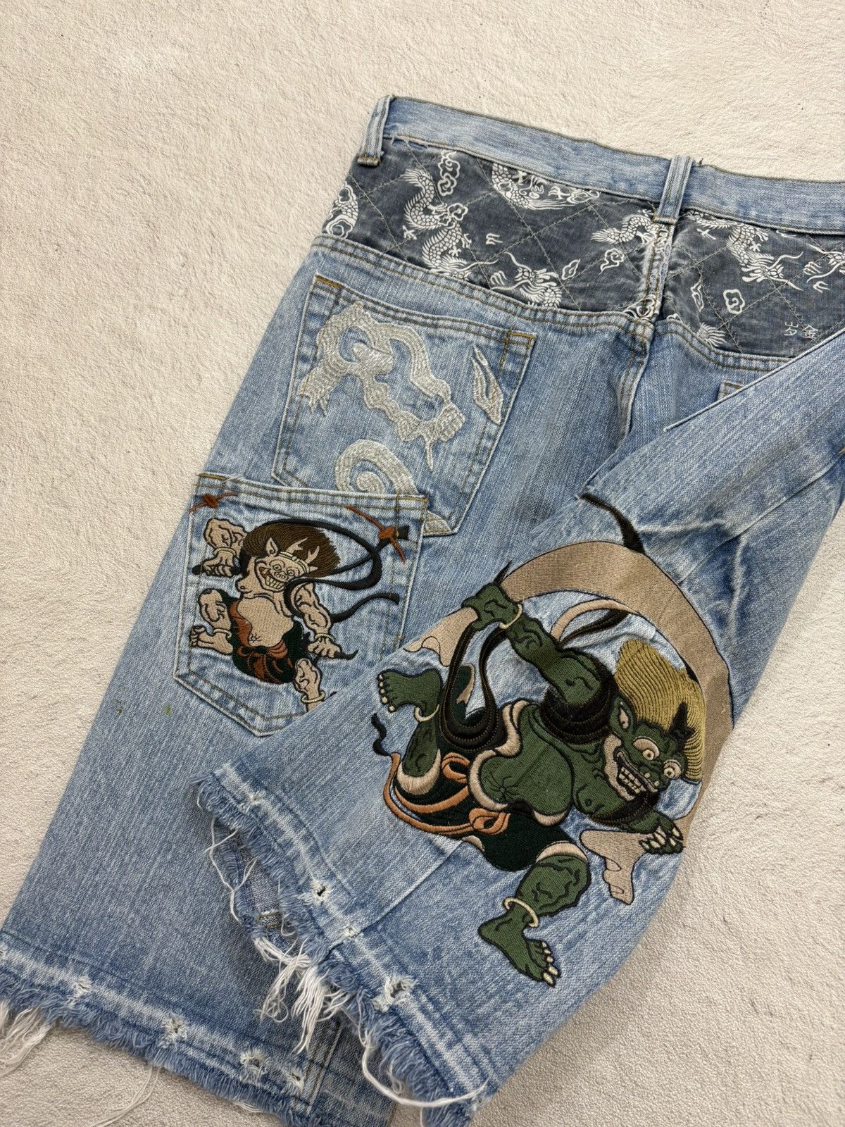 Kapital 2000s karakuri traditional japan embroidery denim Y2k style Size US 32 / EU 48 - 4 Thumbnail