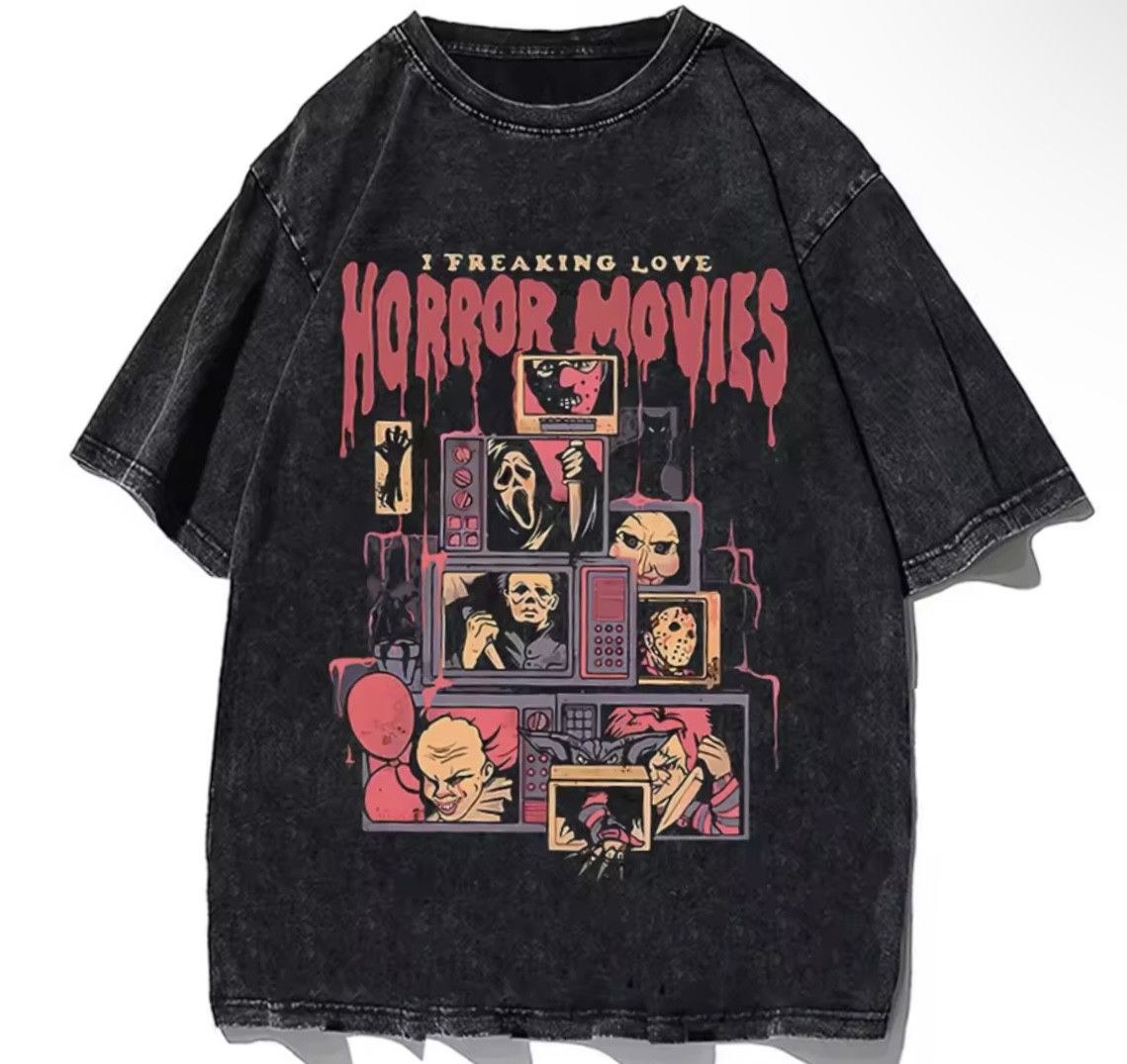 Other Vintage Horror Movie Ghost Washed T-Shirt Men Women Tee Size US L / EU 52-54 / 3 - 1 Thumbnail