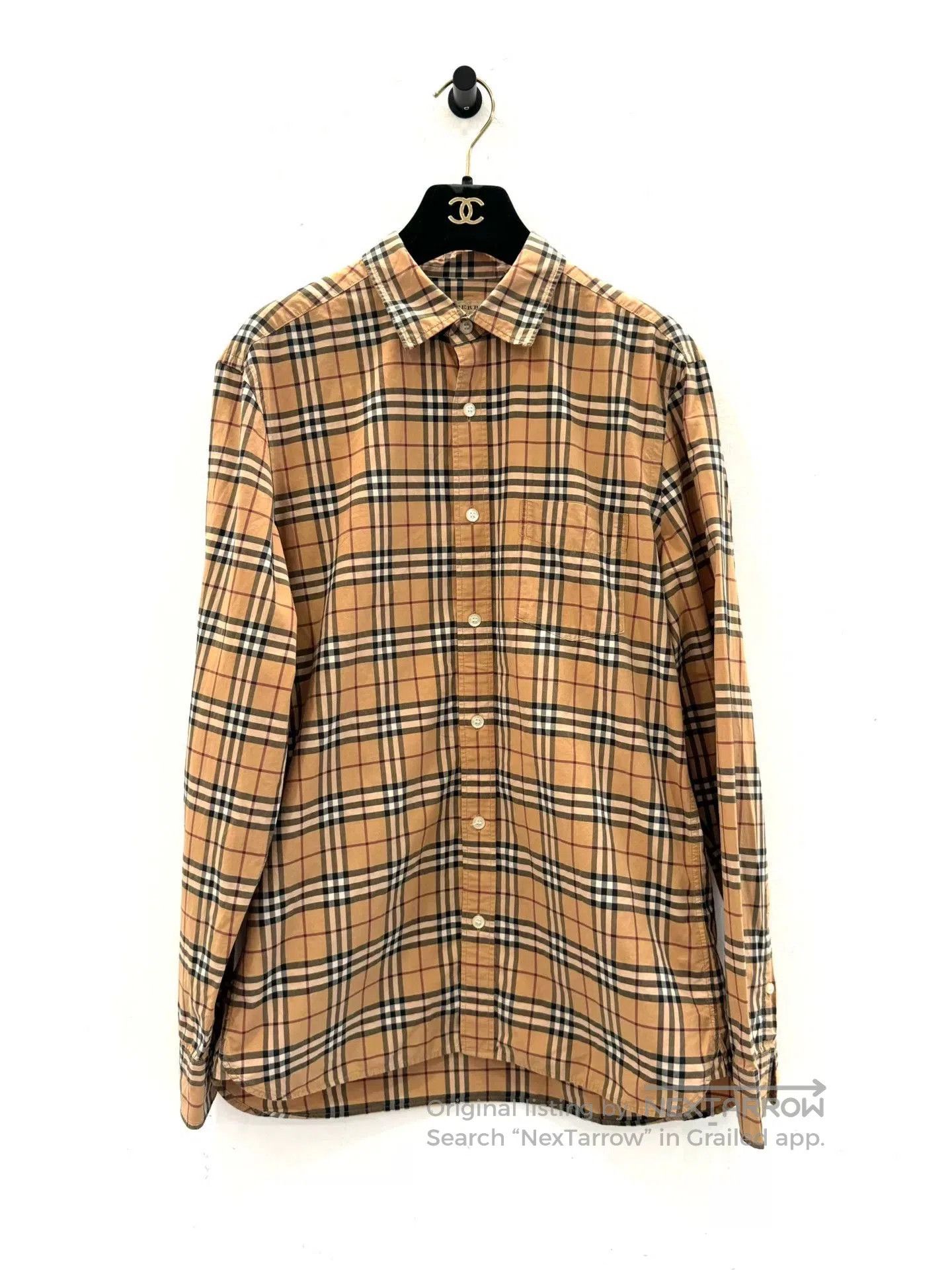 Burberry Burberry Brown Check Men's Shirt. Size US M / EU 48-50 / 2 - 1 Thumbnail
