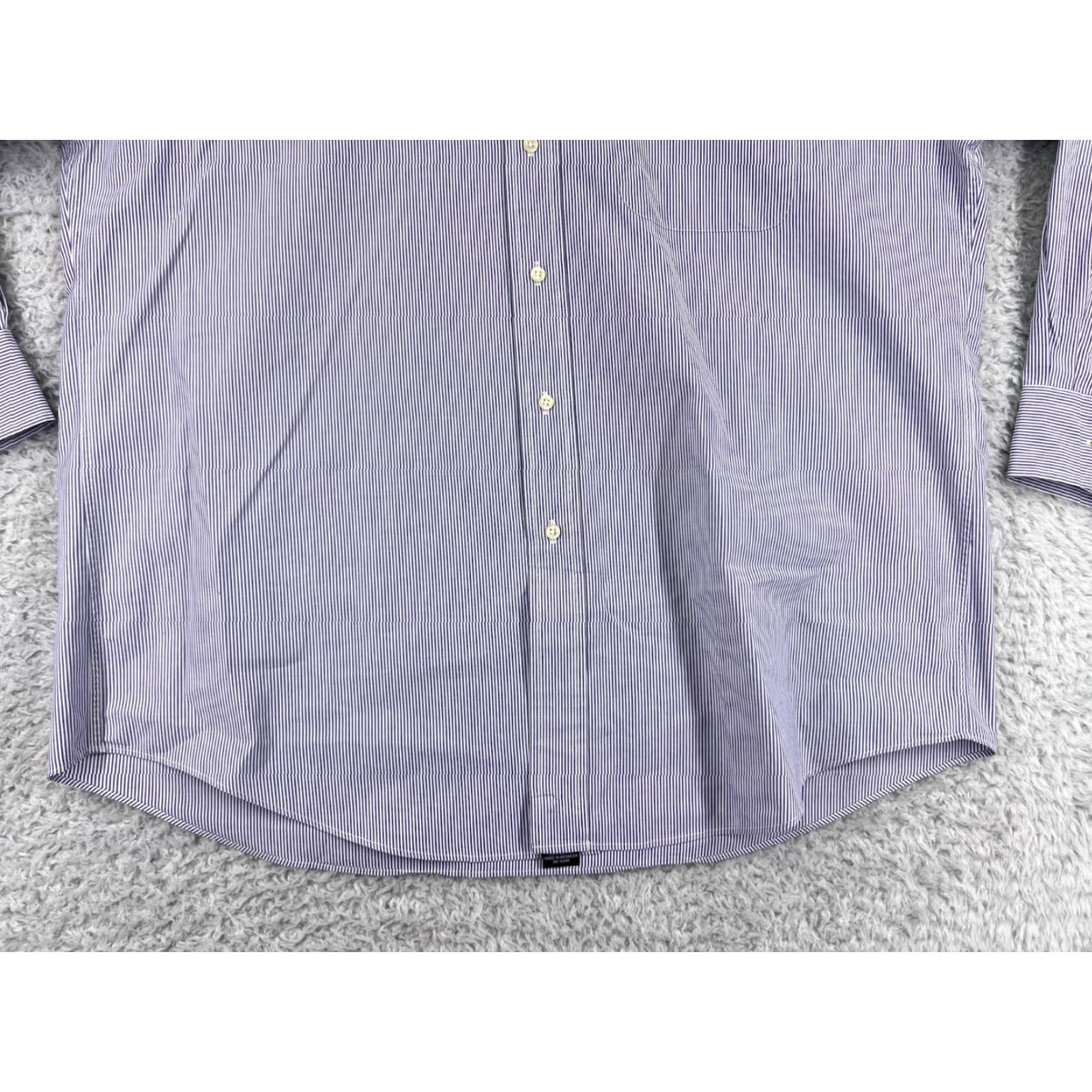Tommy Hilfiger Tommy Hilfiger Shirt Mens 16 Blue White Long Sleeve Stripe American Classic Dress Shirt Mens Size US L / EU 52-54 / 3 - 5 Thumbnail