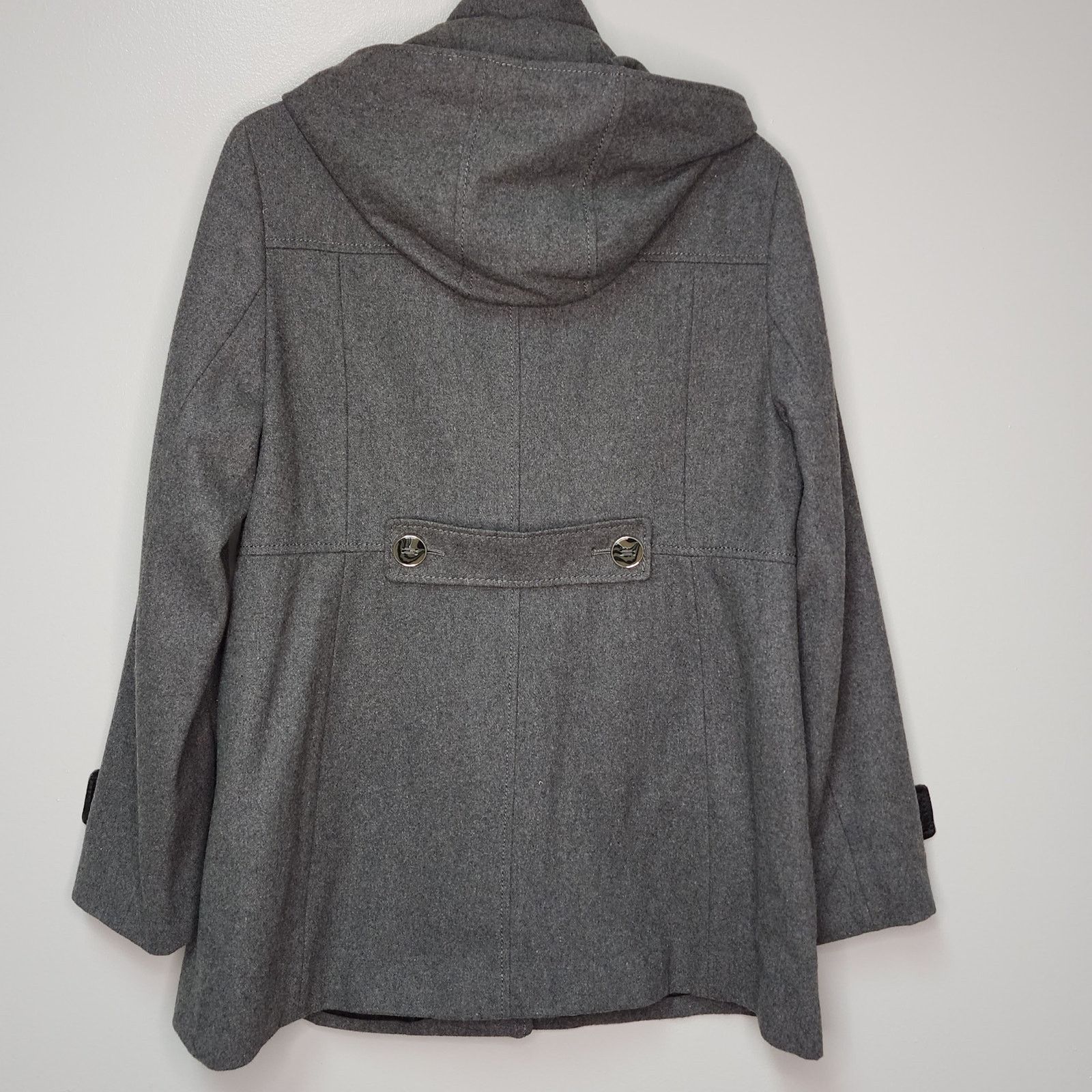 Kenneth Cole Womens Kenneth Cole Reaction Wool Coat sz14 Removable Hood Size XL / US 12-14 / IT 48-50 - 3 Thumbnail