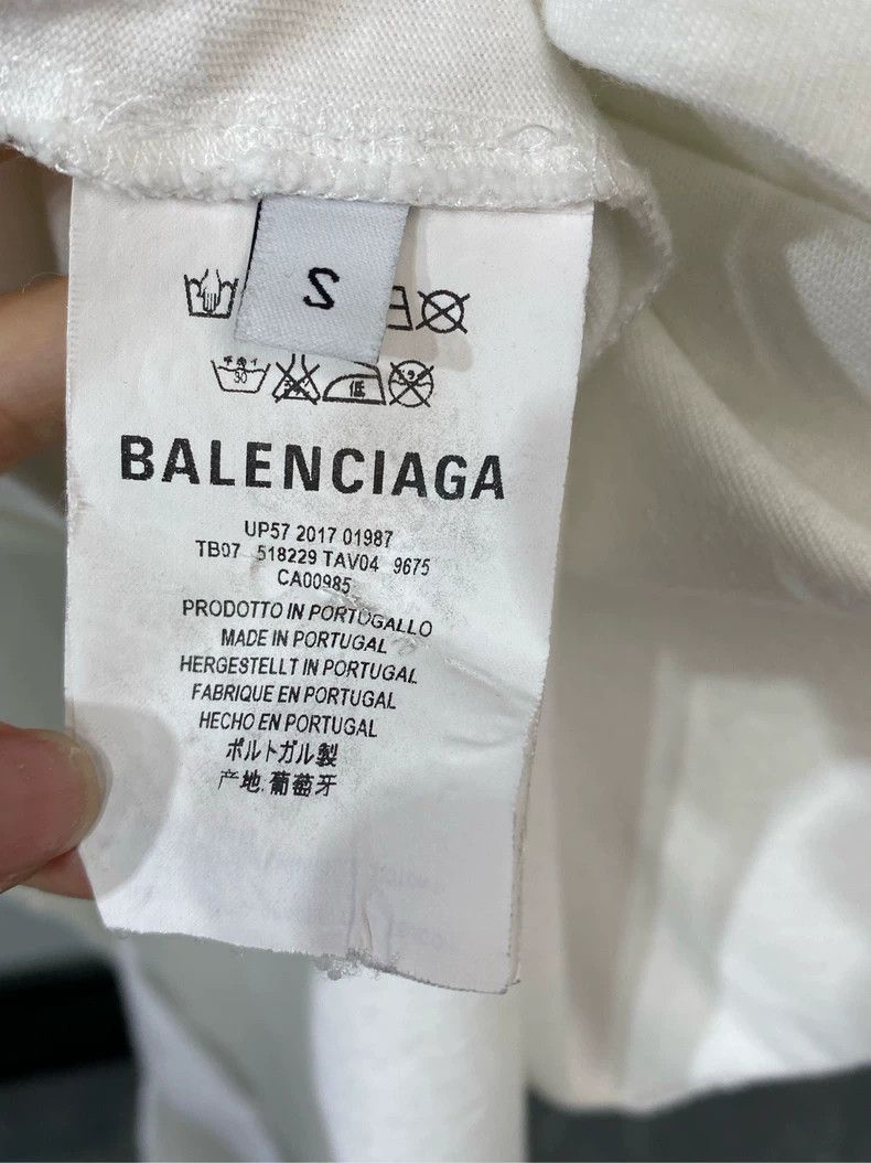 Balenciaga Balenciaga Front and back lettered printed logo short sleev Size US S / EU 44-46 / 1 - 7 Thumbnail