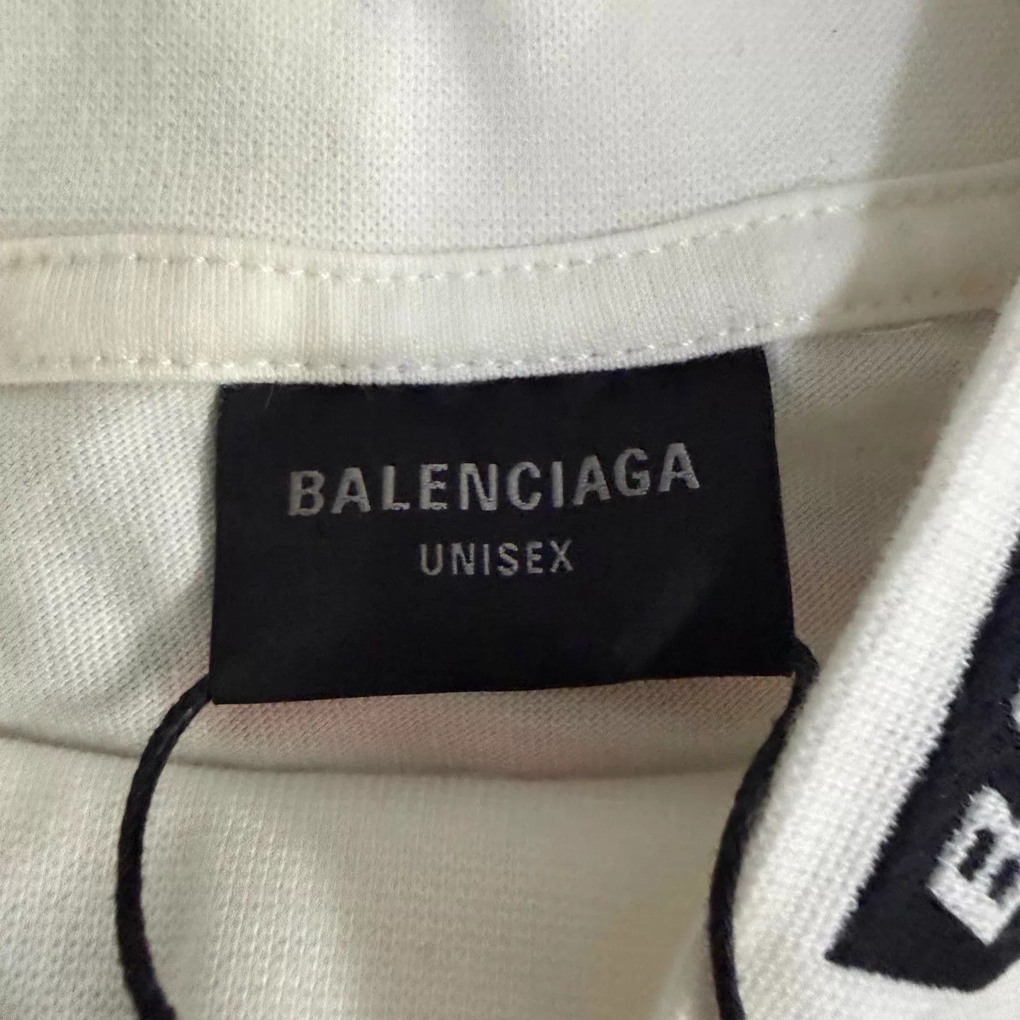 Balenciaga Balenciaga Top League Logo White Biker Short Sleeve Size US M / EU 48-50 / 2 - 4 Thumbnail