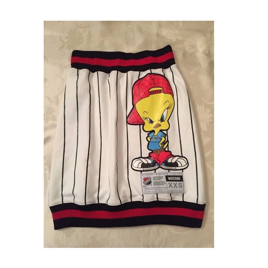 Moschino AW15 MOSCHINO Couture Jeremy Scott Looney Tunes Pencil Skirt Size 32" / US 10 / IT 46 - 1 Thumbnail